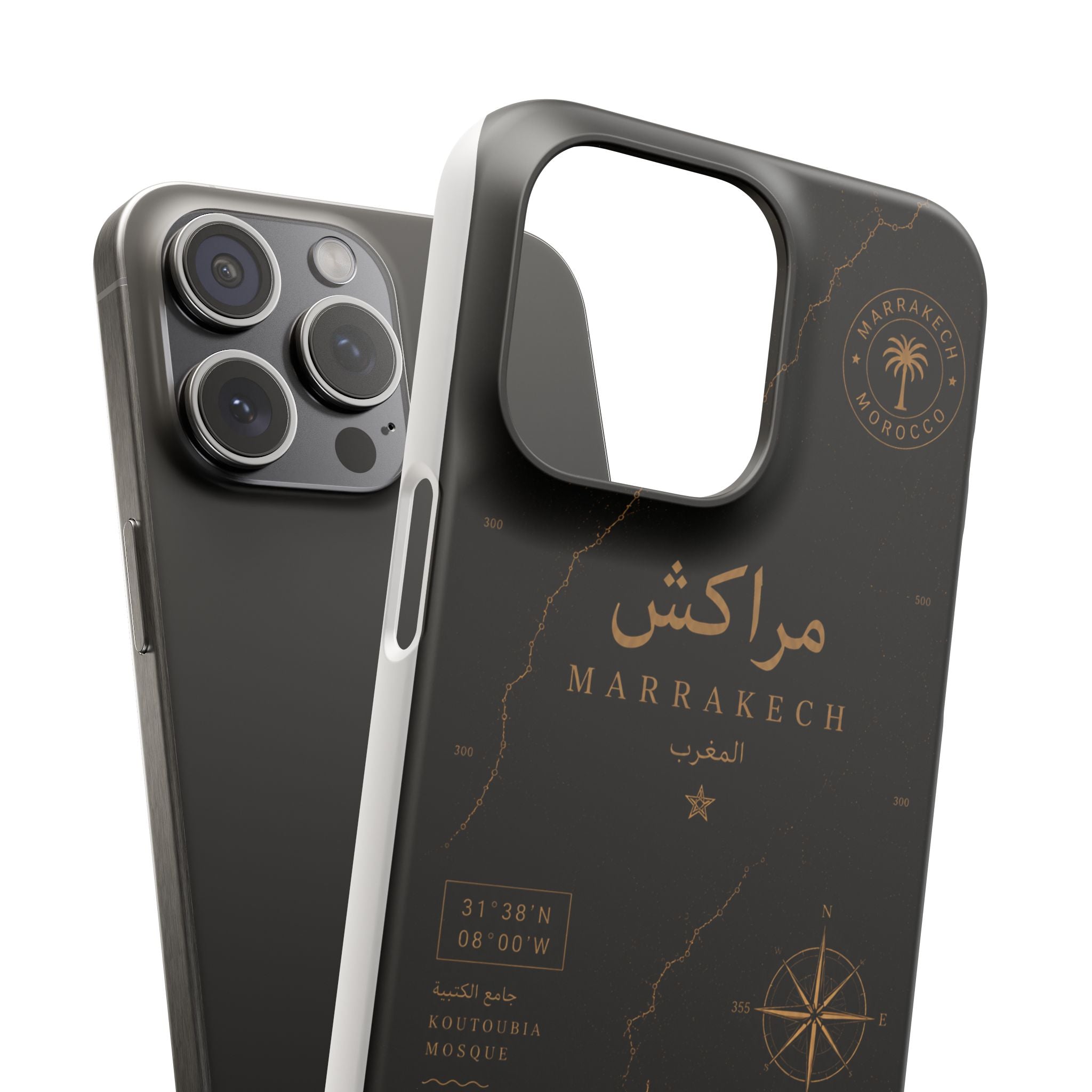 Coque Marrakech — Marbre Noir & Or | ATLAS