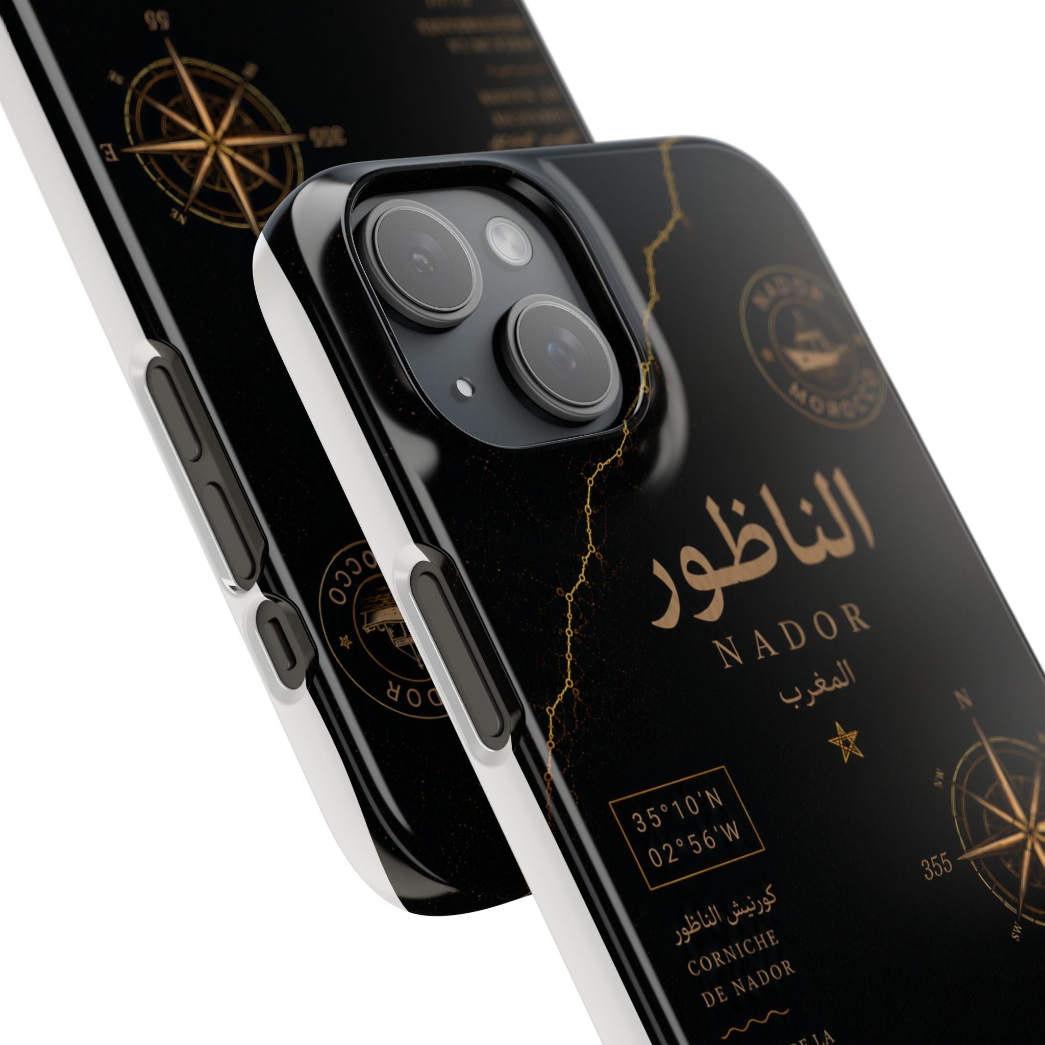 Coque Nador — Marbre Noir & Or | ATLAS
