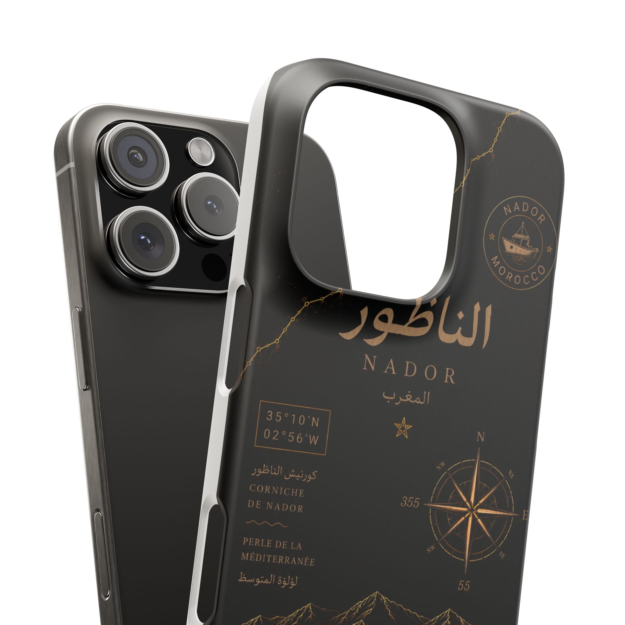 Coque Nador — Marbre Noir & Or | ATLAS