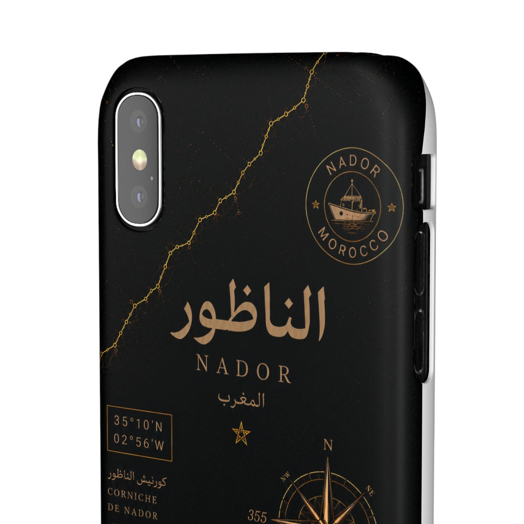 Coque Nador — Marbre Noir & Or | ATLAS
