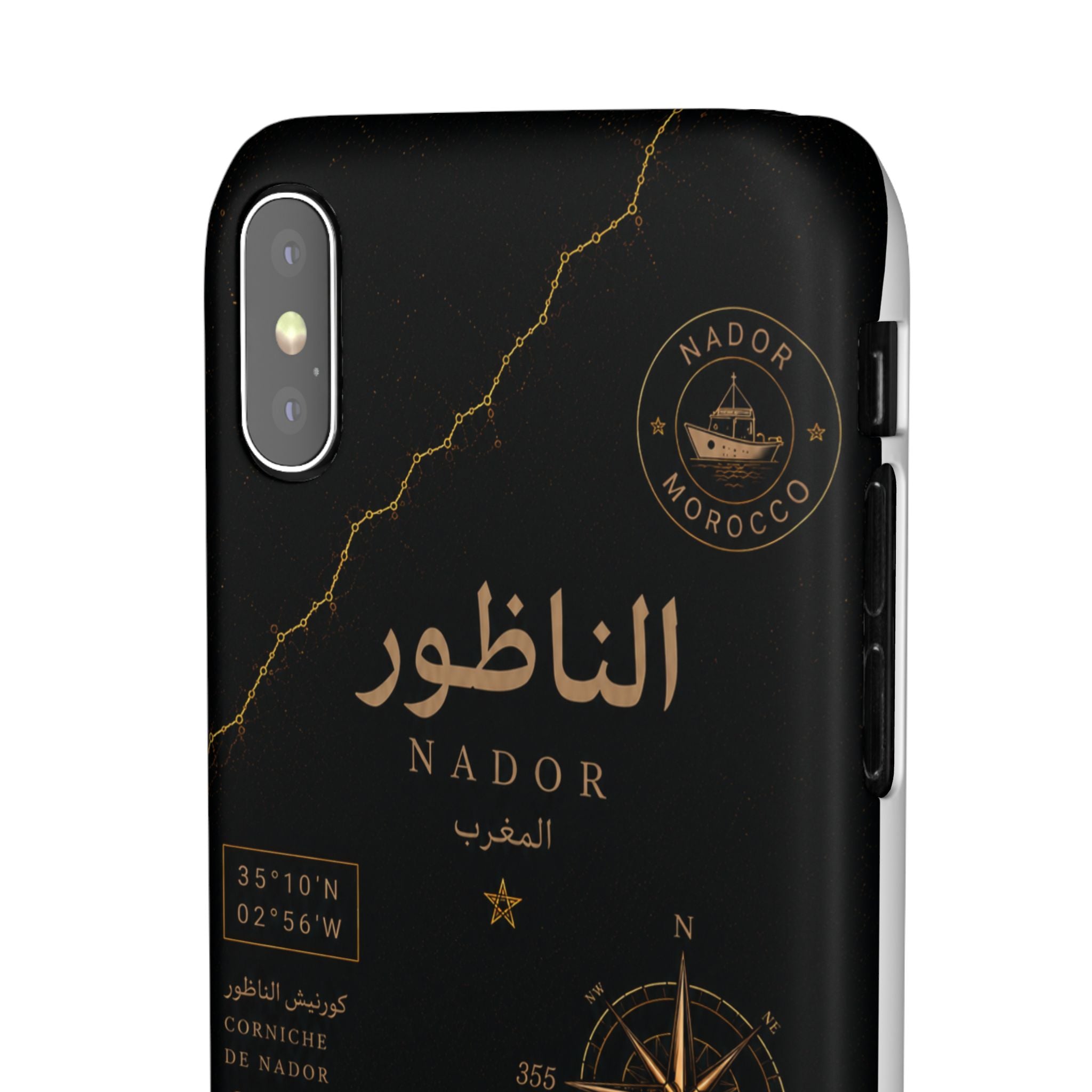 Coque Nador — Marbre Noir & Or | ATLAS