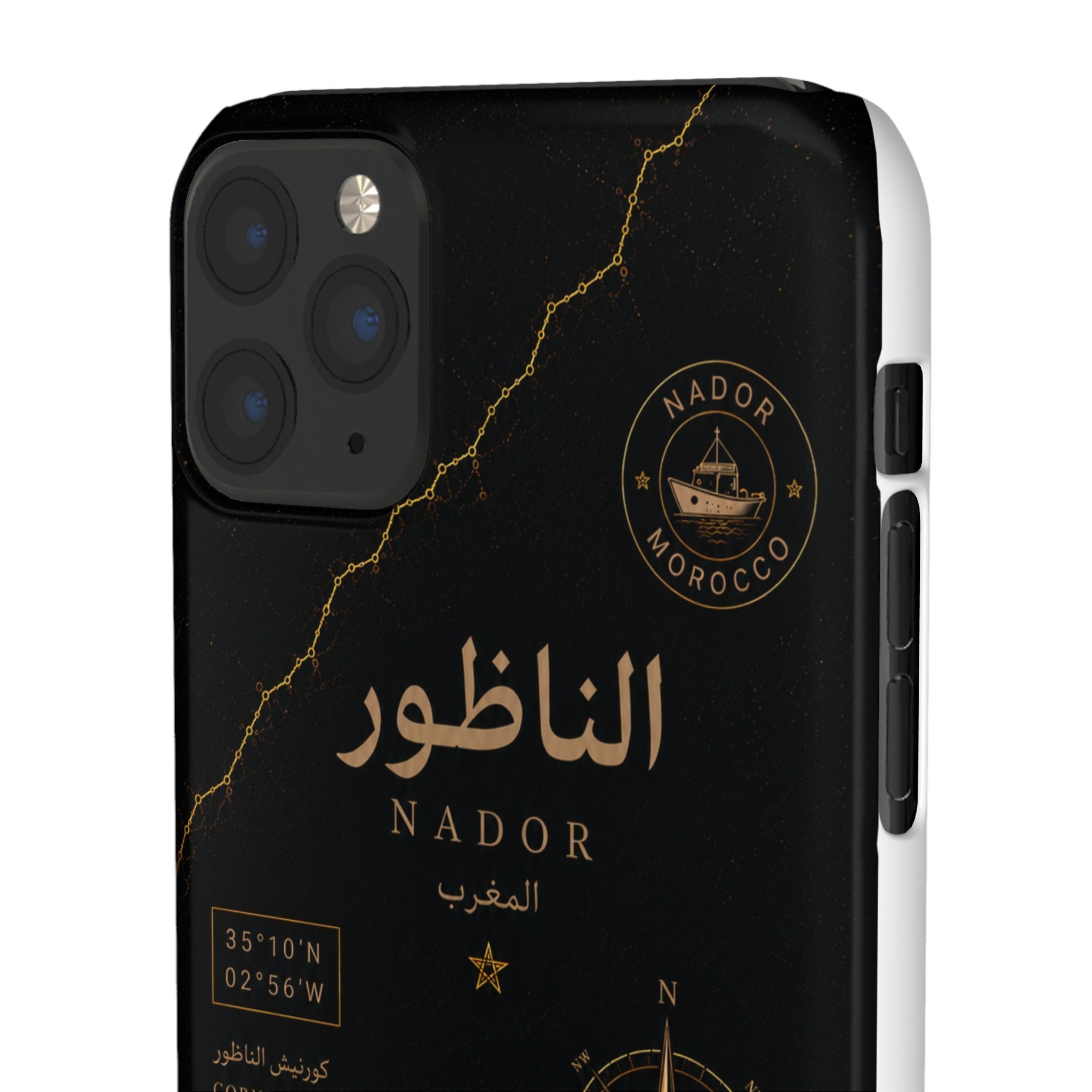 Coque Nador — Marbre Noir & Or | ATLAS