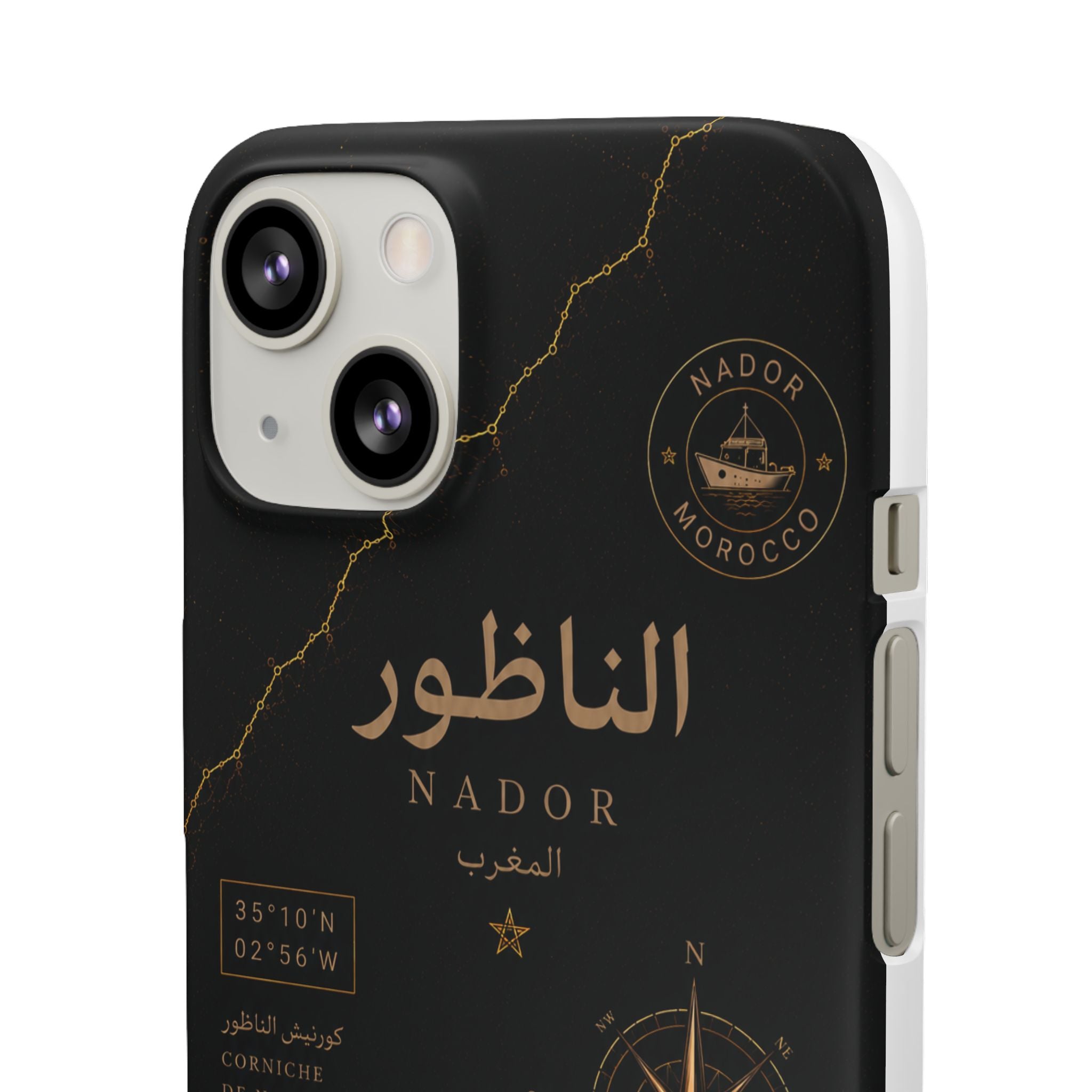 Coque Nador — Marbre Noir & Or | ATLAS