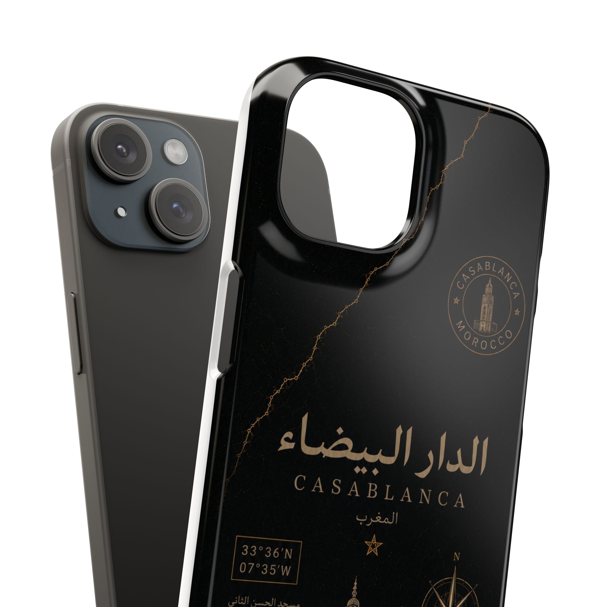Coque Casablanca — Marbre Noir & Or | ATLAS