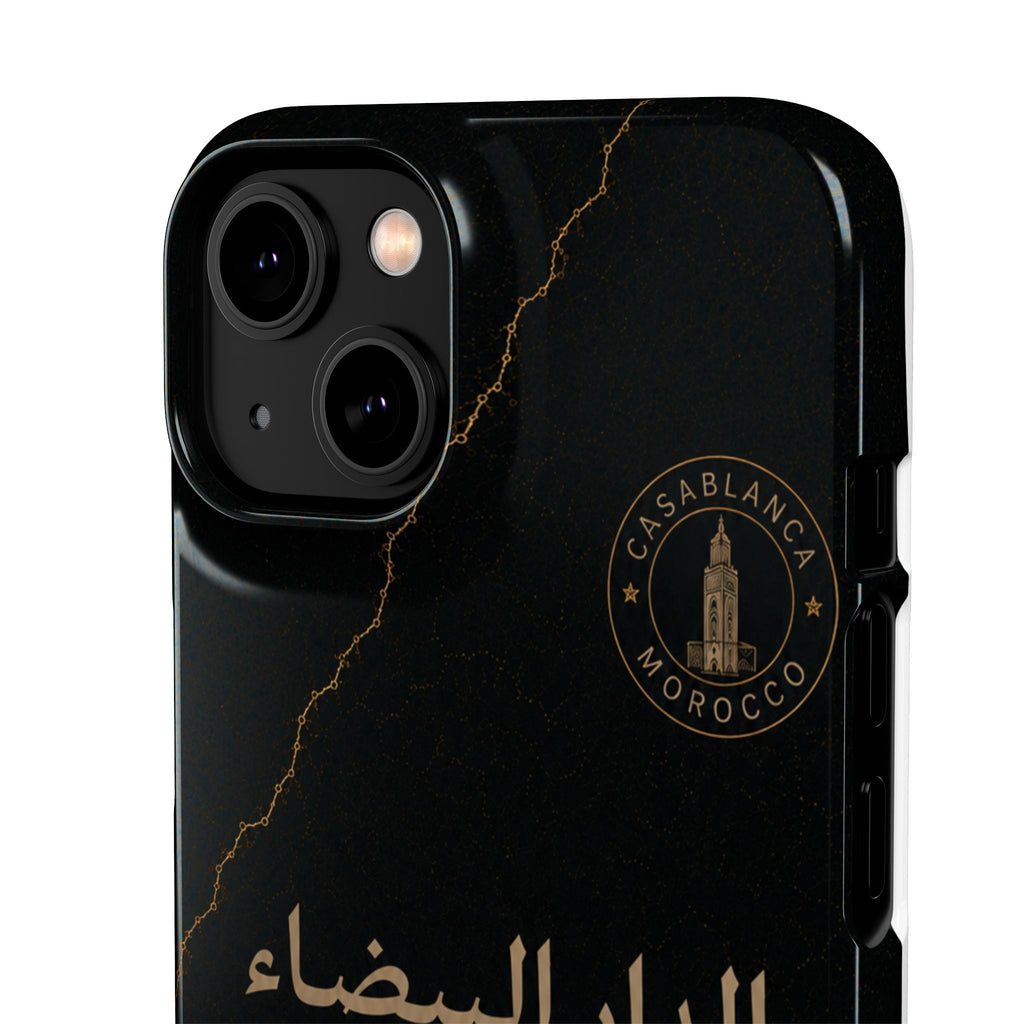 Coque Casablanca — Marbre Noir & Or | ATLAS