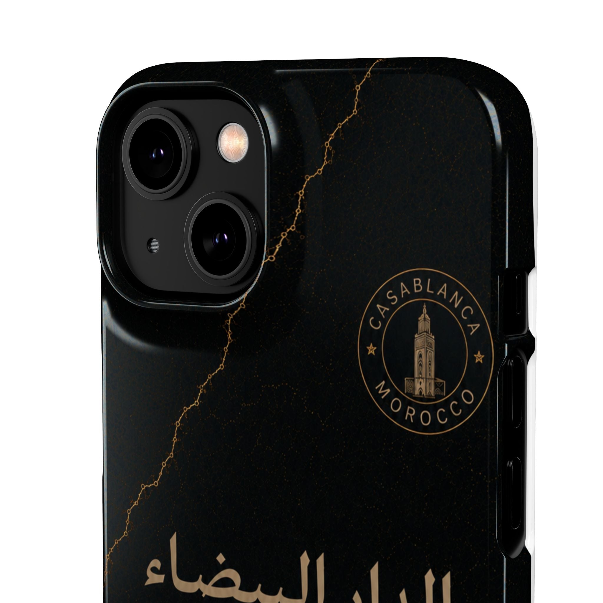 Coque Casablanca — Marbre Noir & Or | ATLAS