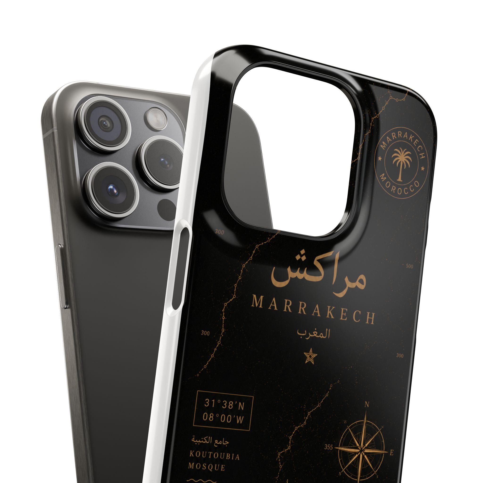 Coque Marrakech — Marbre Noir & Or | ATLAS