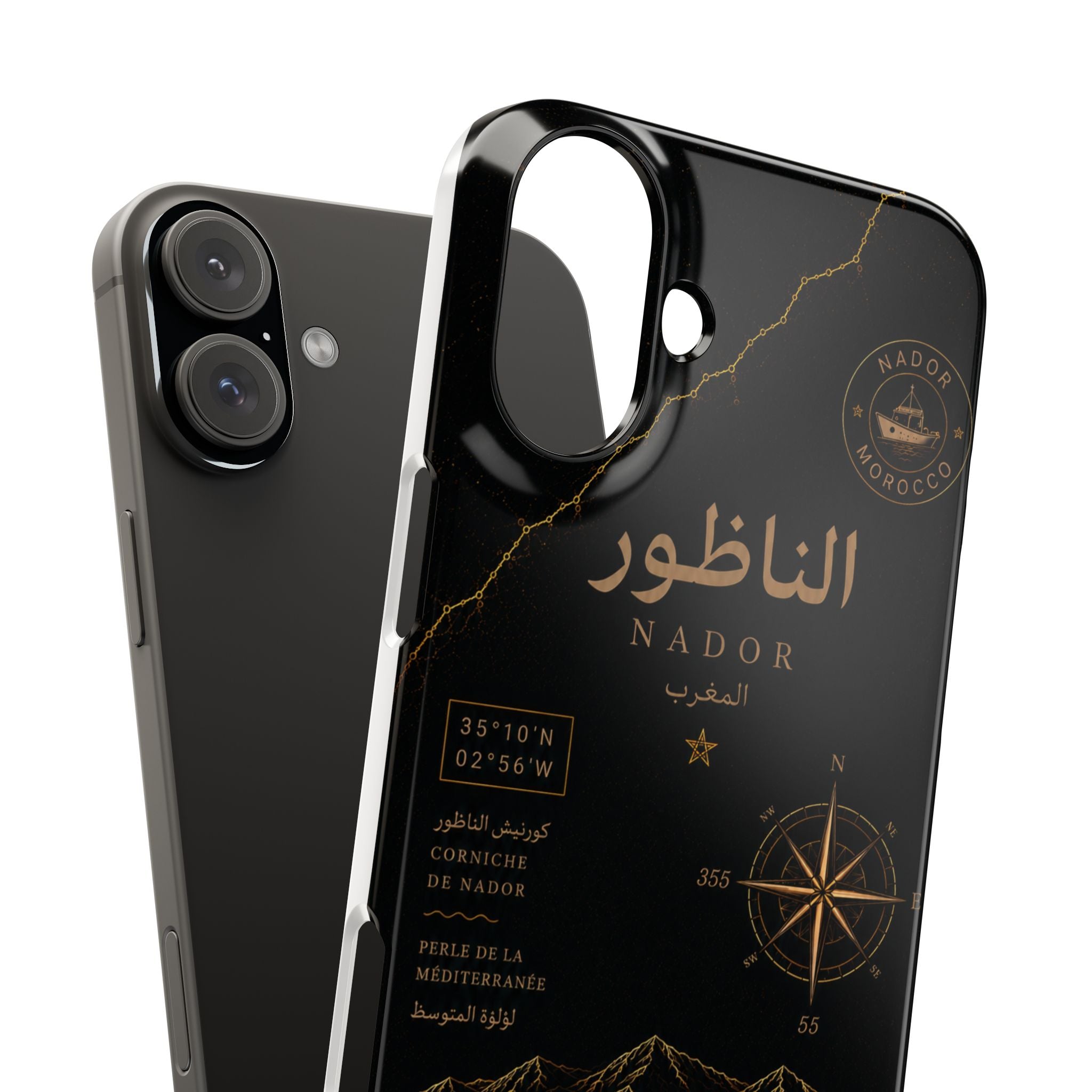 Coque Nador — Marbre Noir & Or | ATLAS
