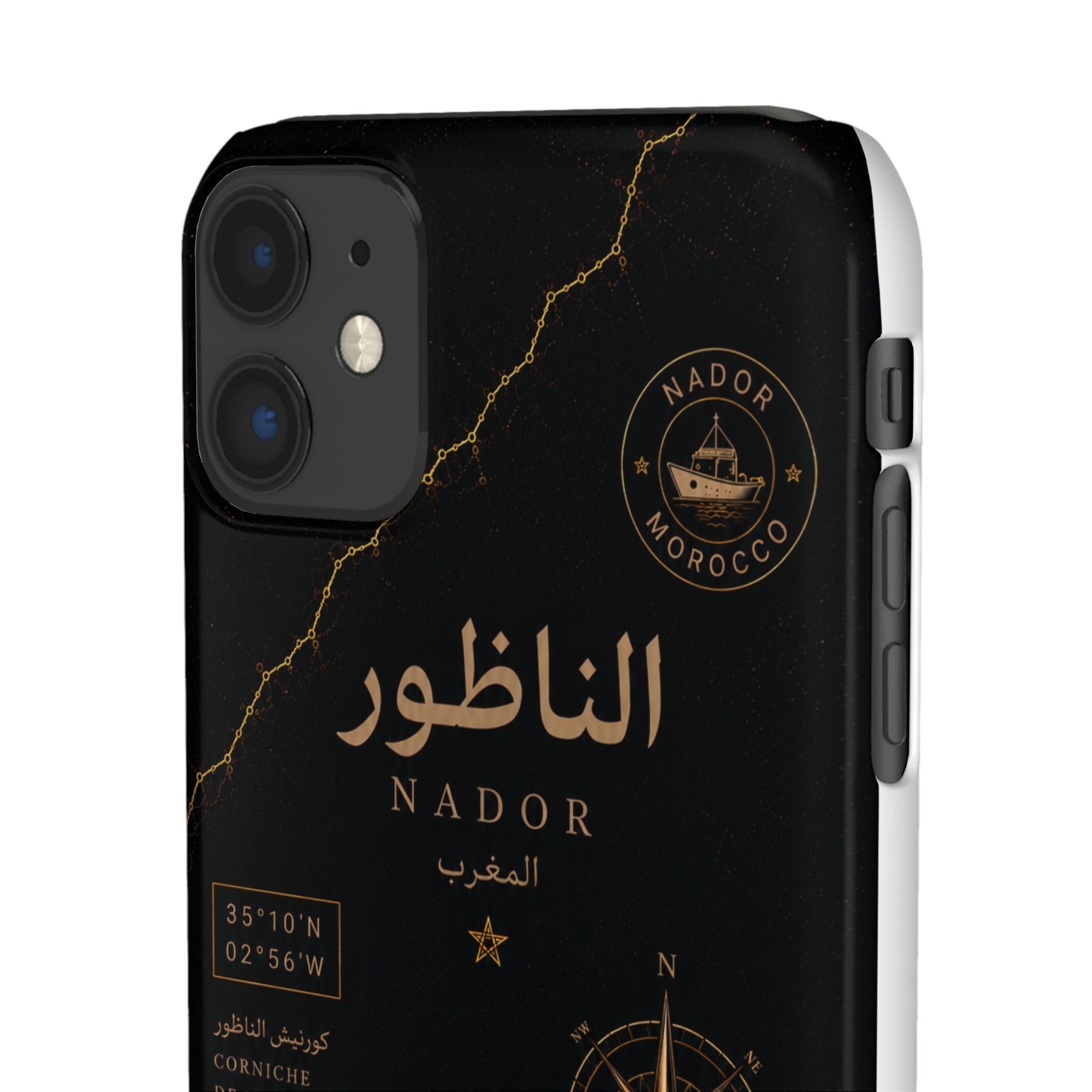 Coque Nador — Marbre Noir & Or | ATLAS