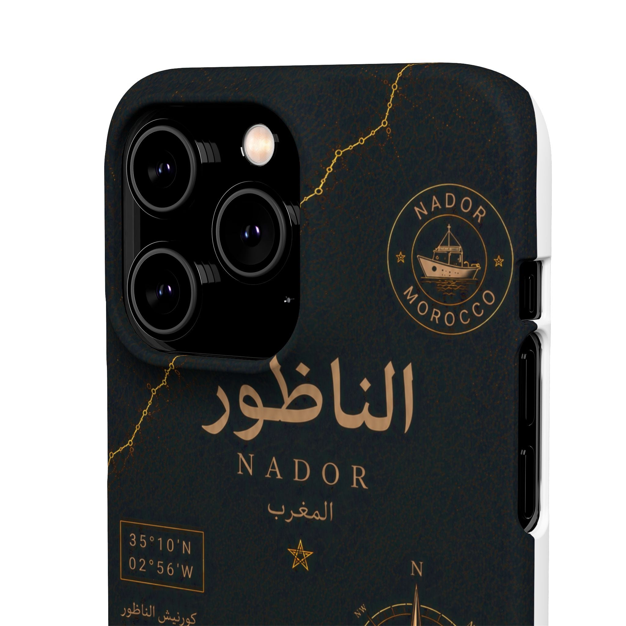 Coque Nador — Marbre Noir & Or | ATLAS