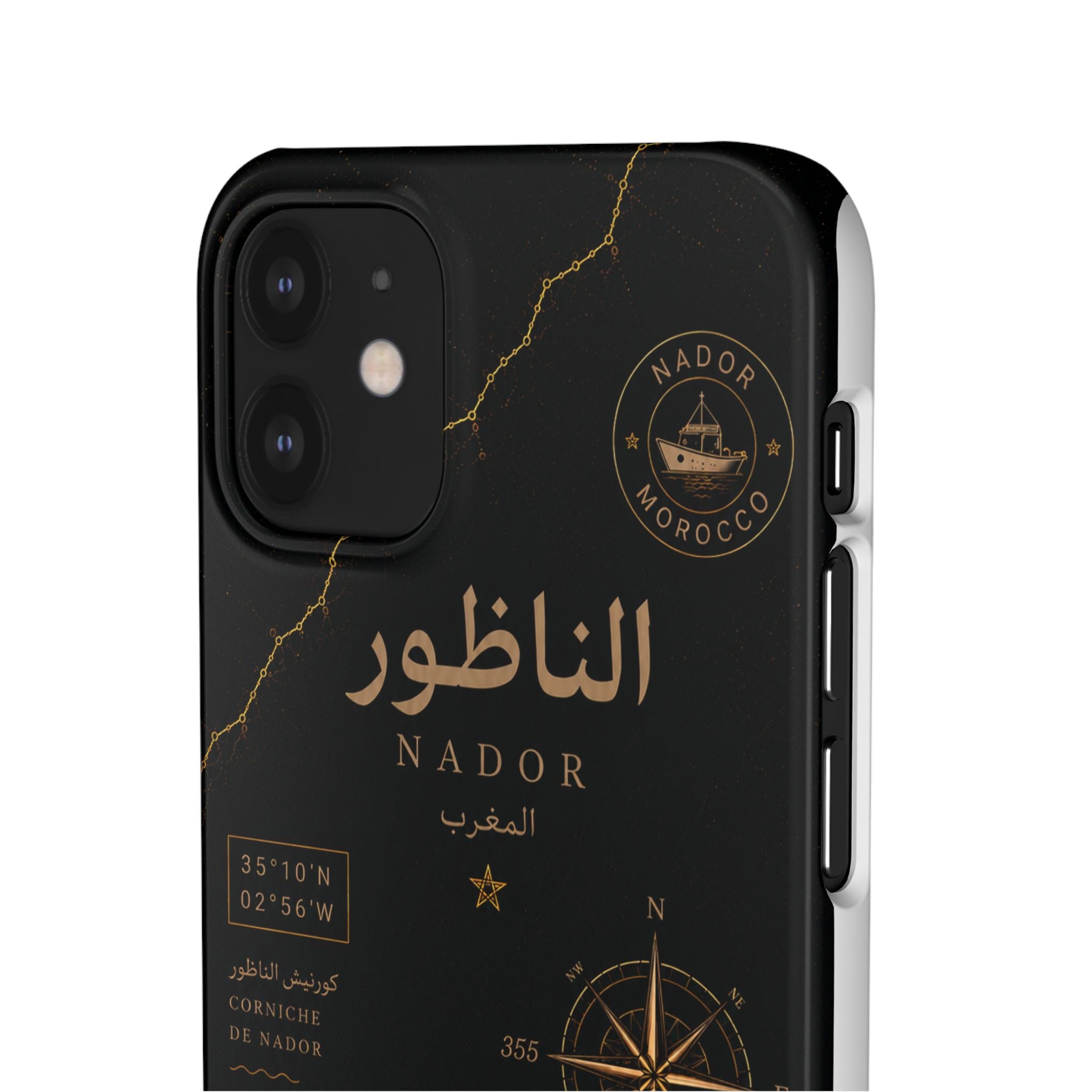 Coque Nador — Marbre Noir & Or | ATLAS