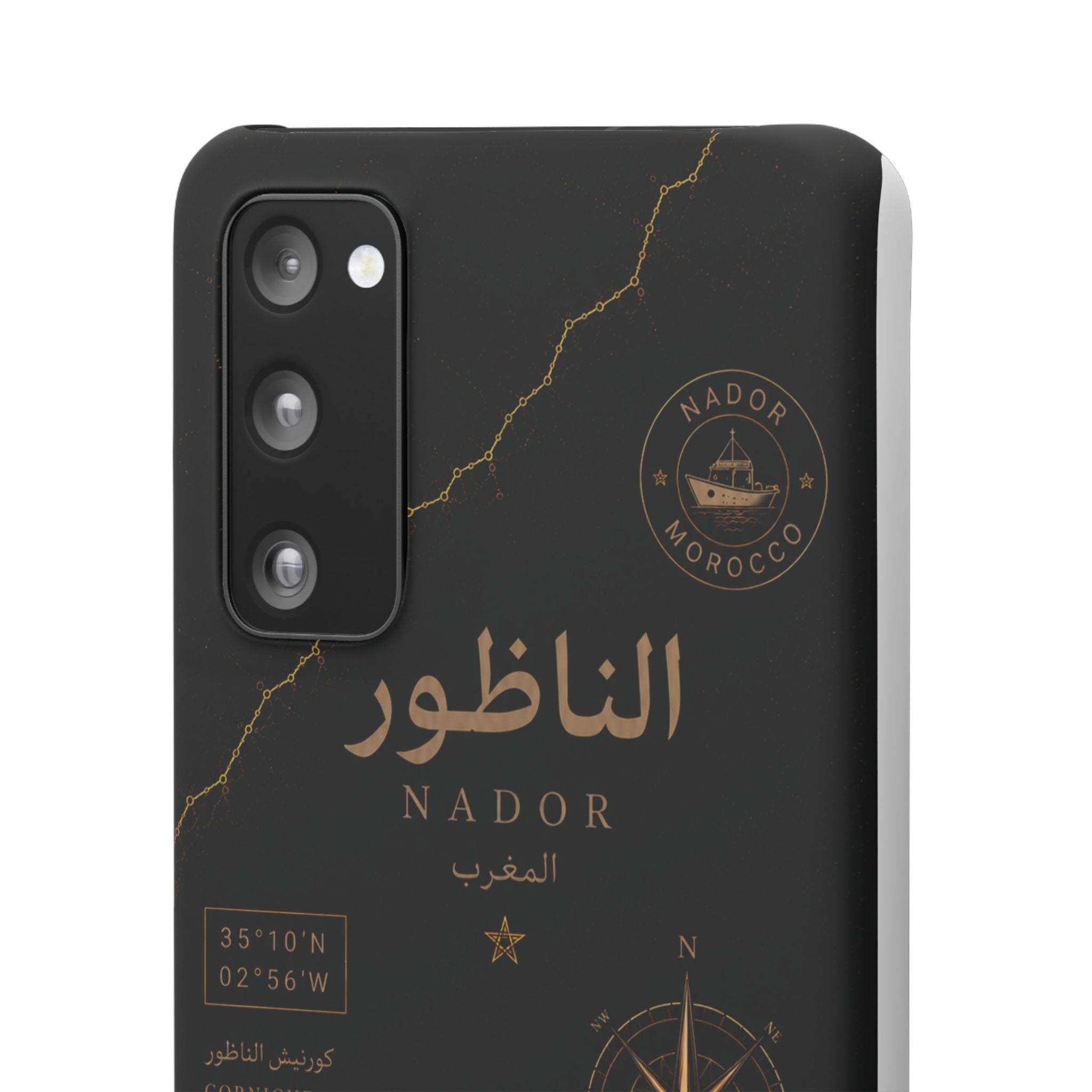 Coque Nador — Marbre Noir & Or | ATLAS