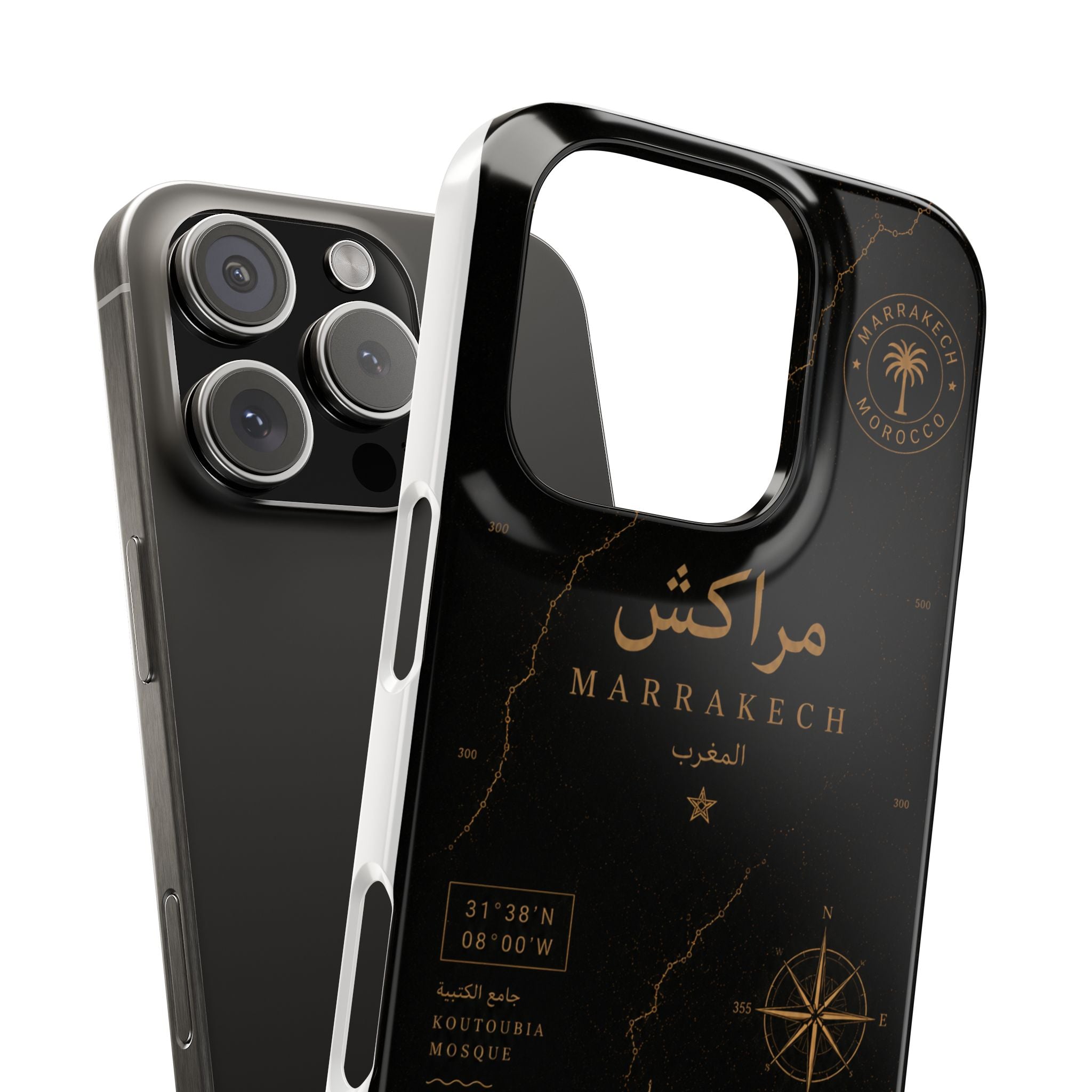 Coque Marrakech — Marbre Noir & Or | ATLAS