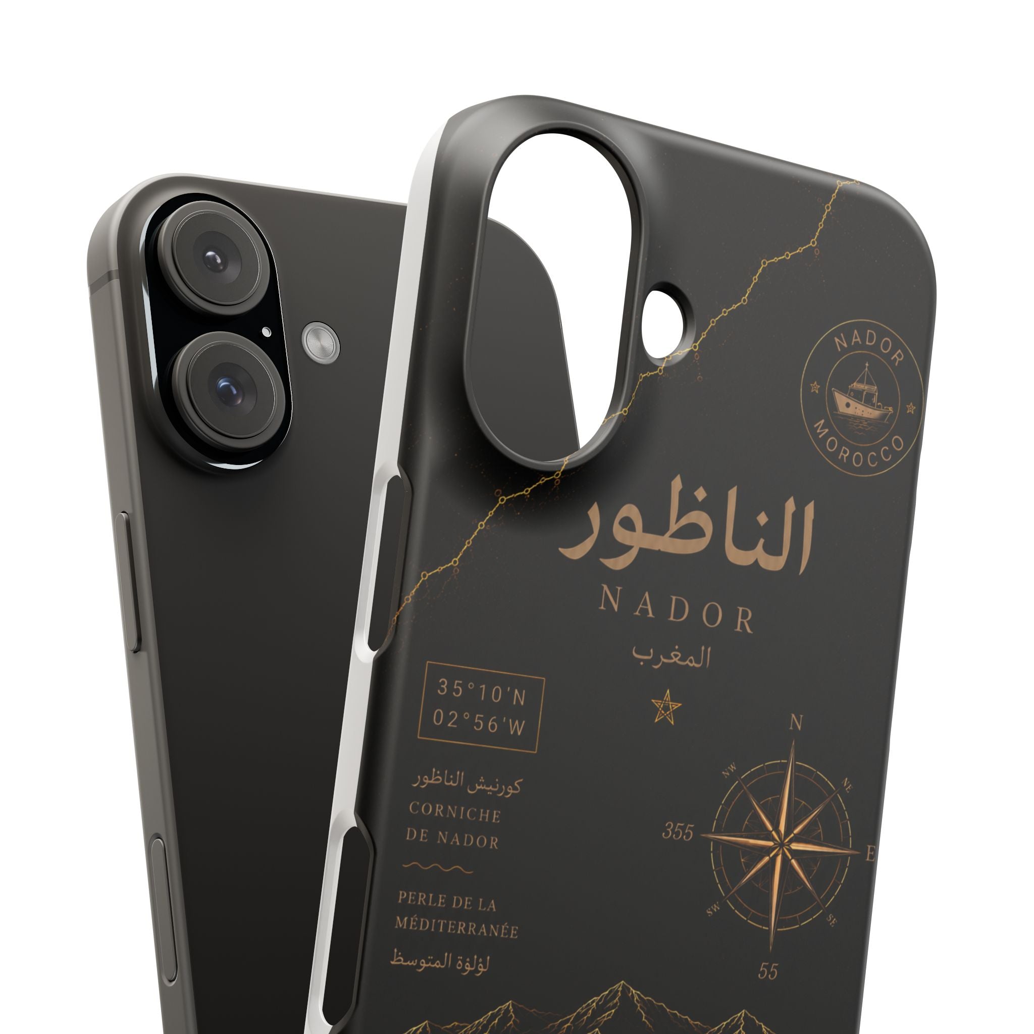 Coque Nador — Marbre Noir & Or | ATLAS