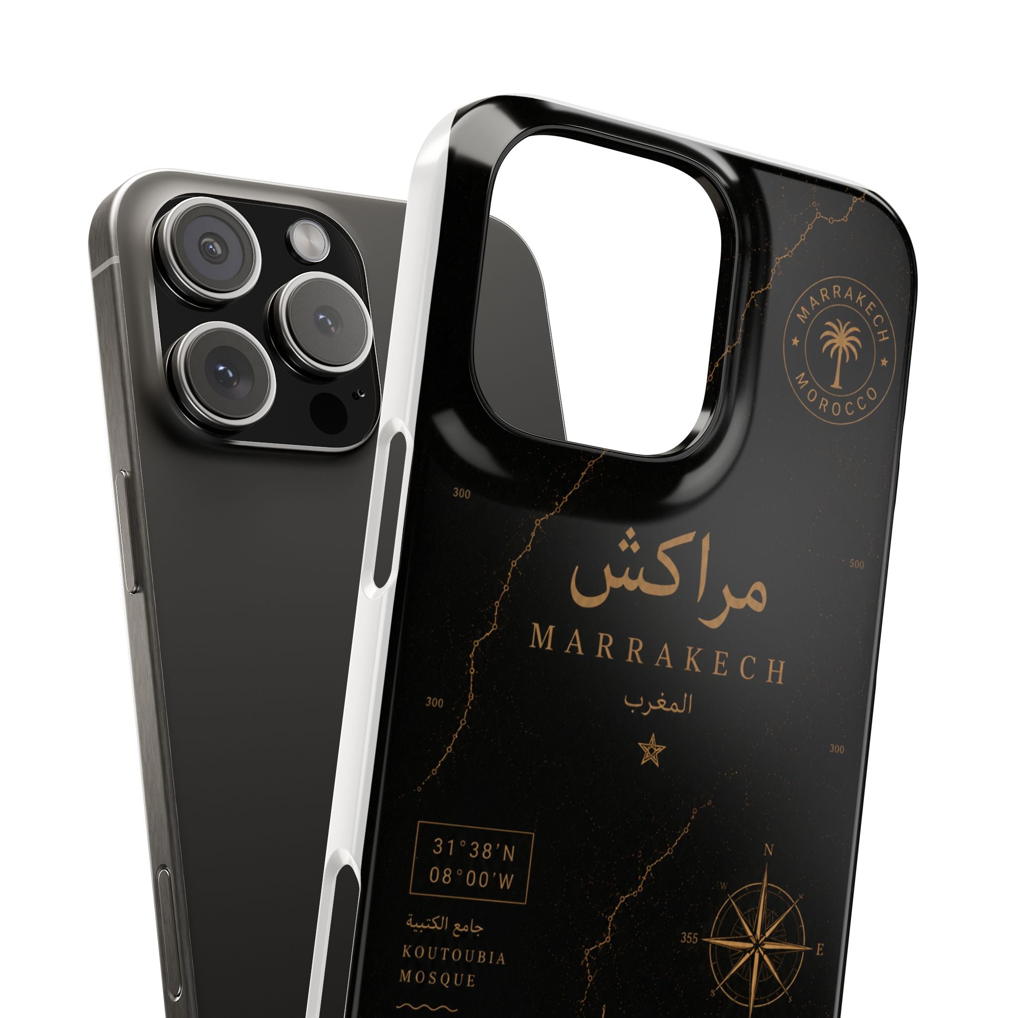 Coque Marrakech — Marbre Noir & Or | ATLAS