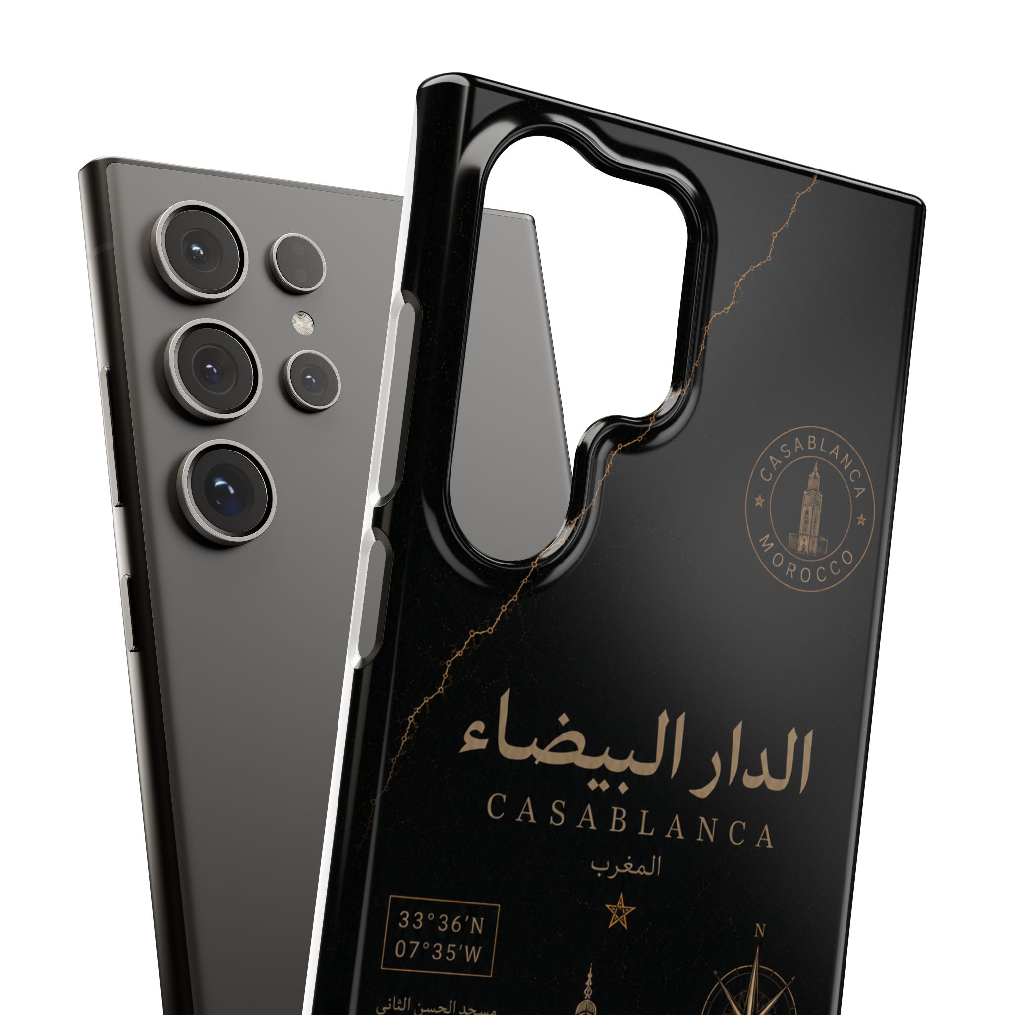 Coque Casablanca — Marbre Noir & Or | ATLAS