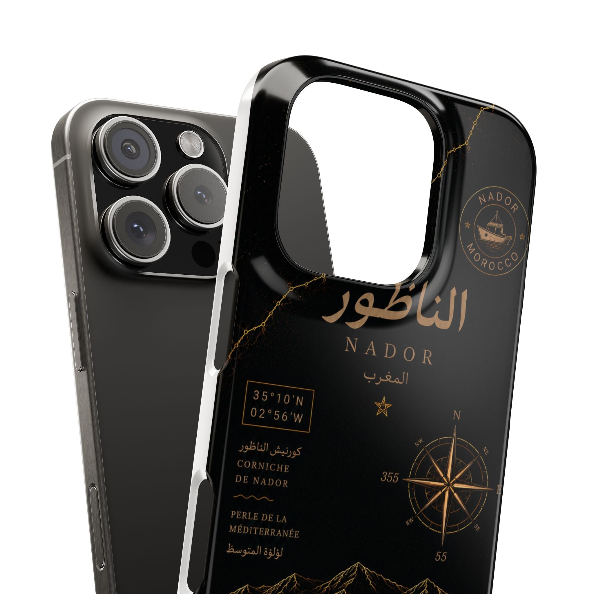 Coque Nador — Marbre Noir & Or | ATLAS