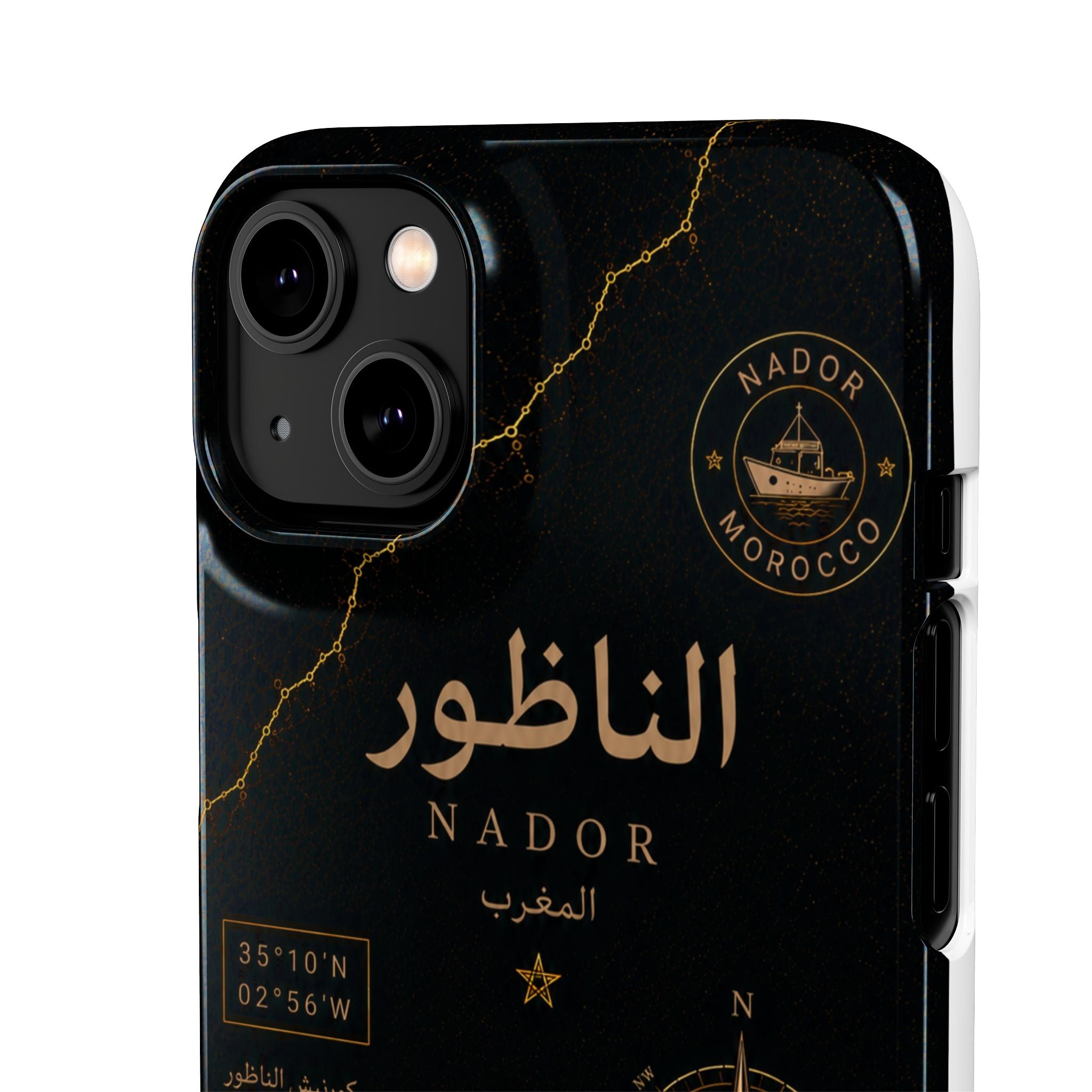 Coque Nador — Marbre Noir & Or | ATLAS