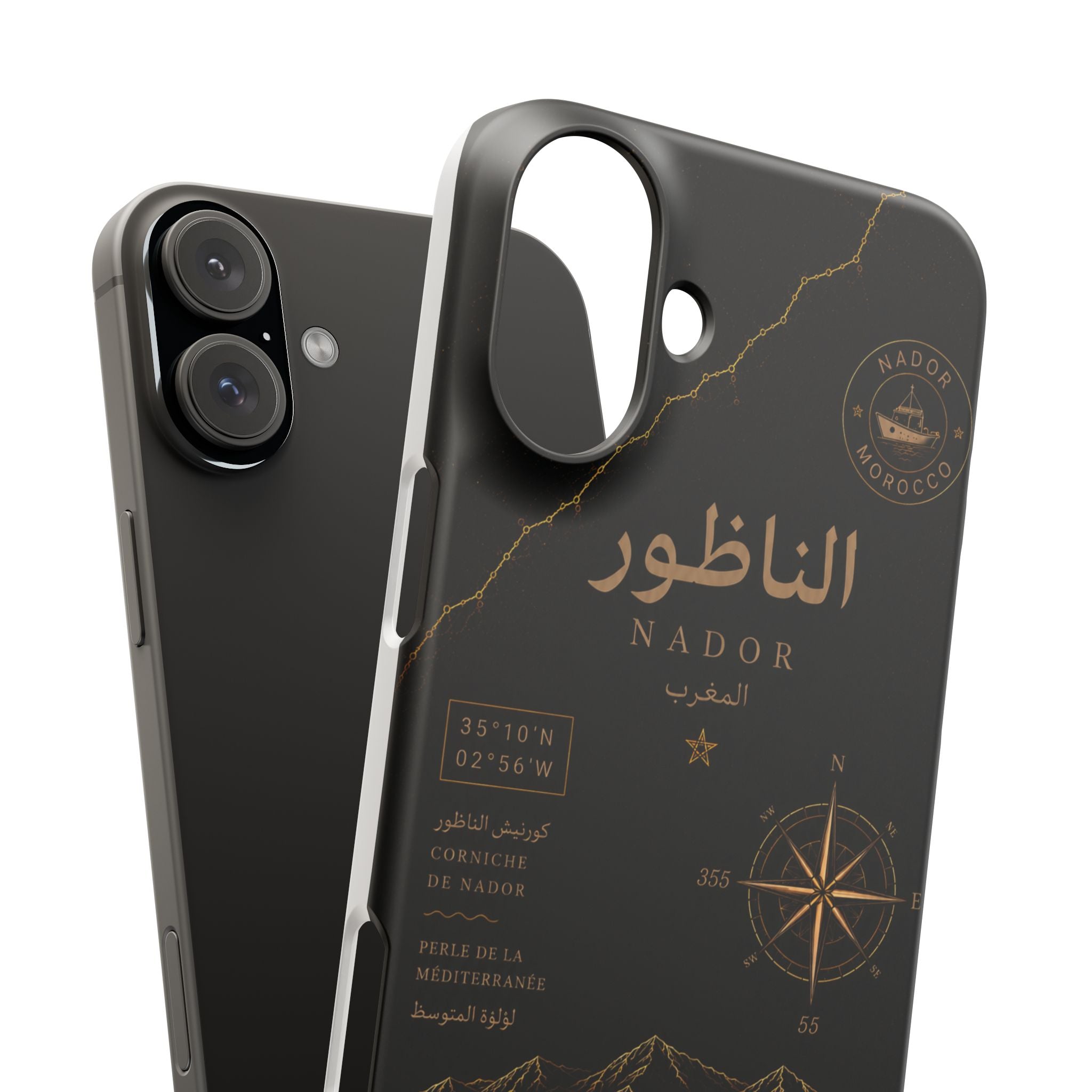Coque Nador — Marbre Noir & Or | ATLAS