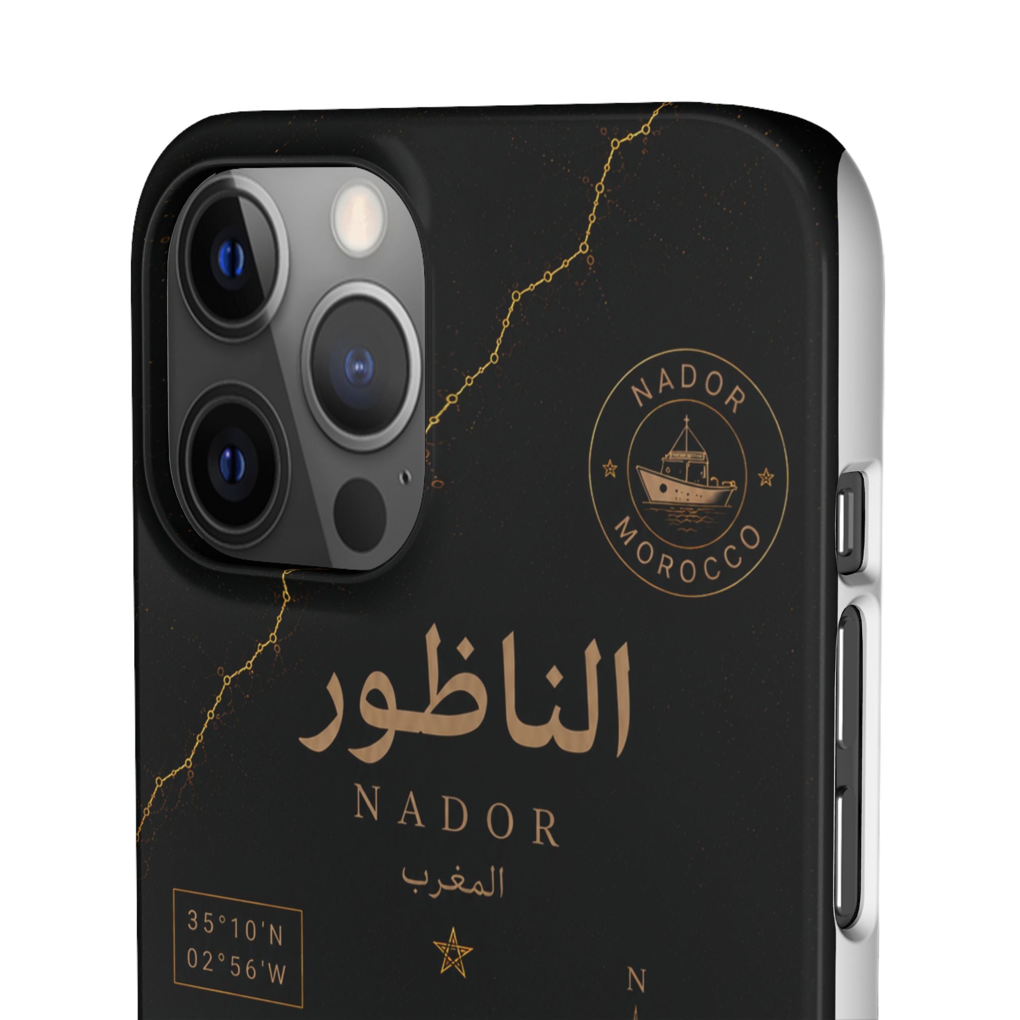 Coque Nador — Marbre Noir & Or | ATLAS