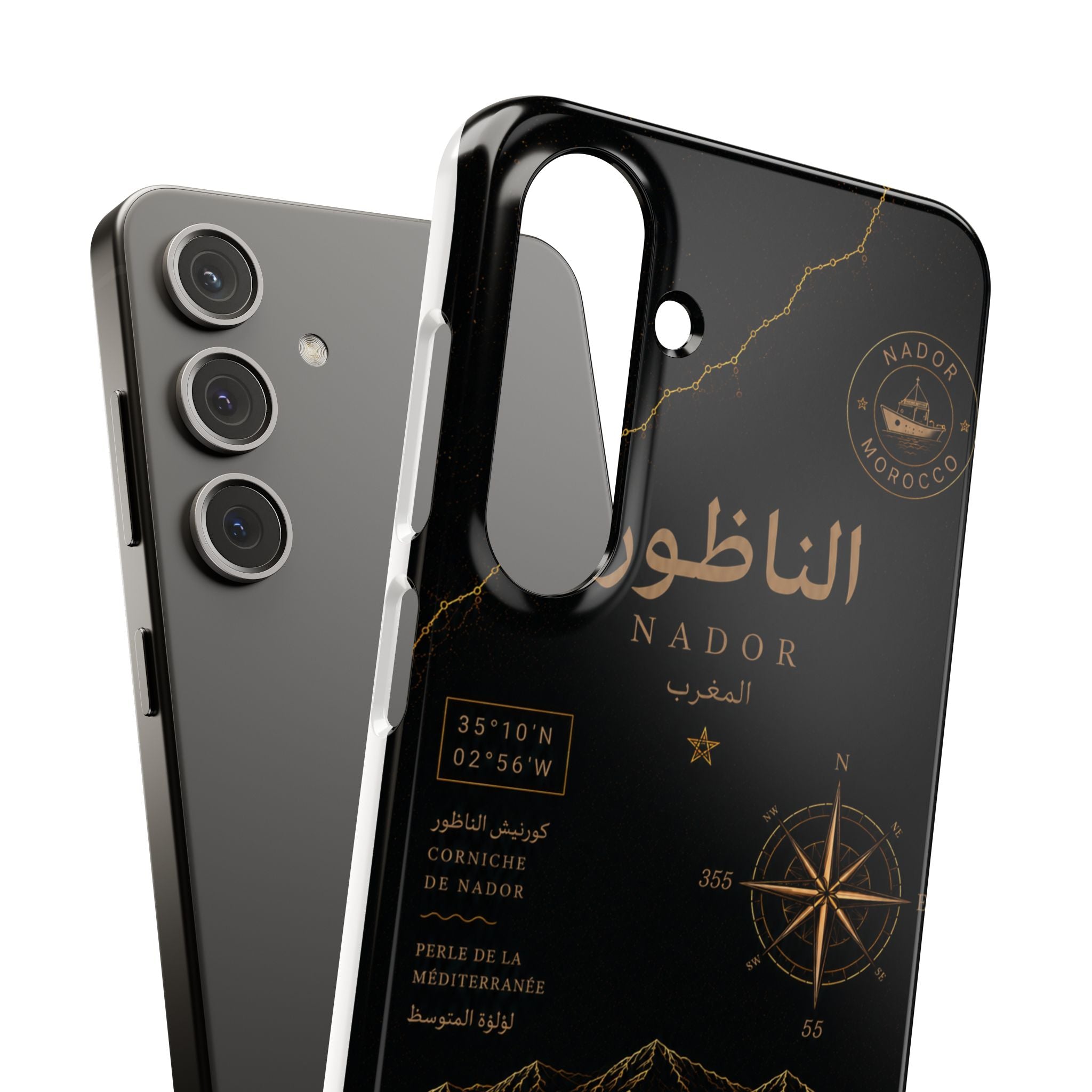 Coque Nador — Marbre Noir & Or | ATLAS
