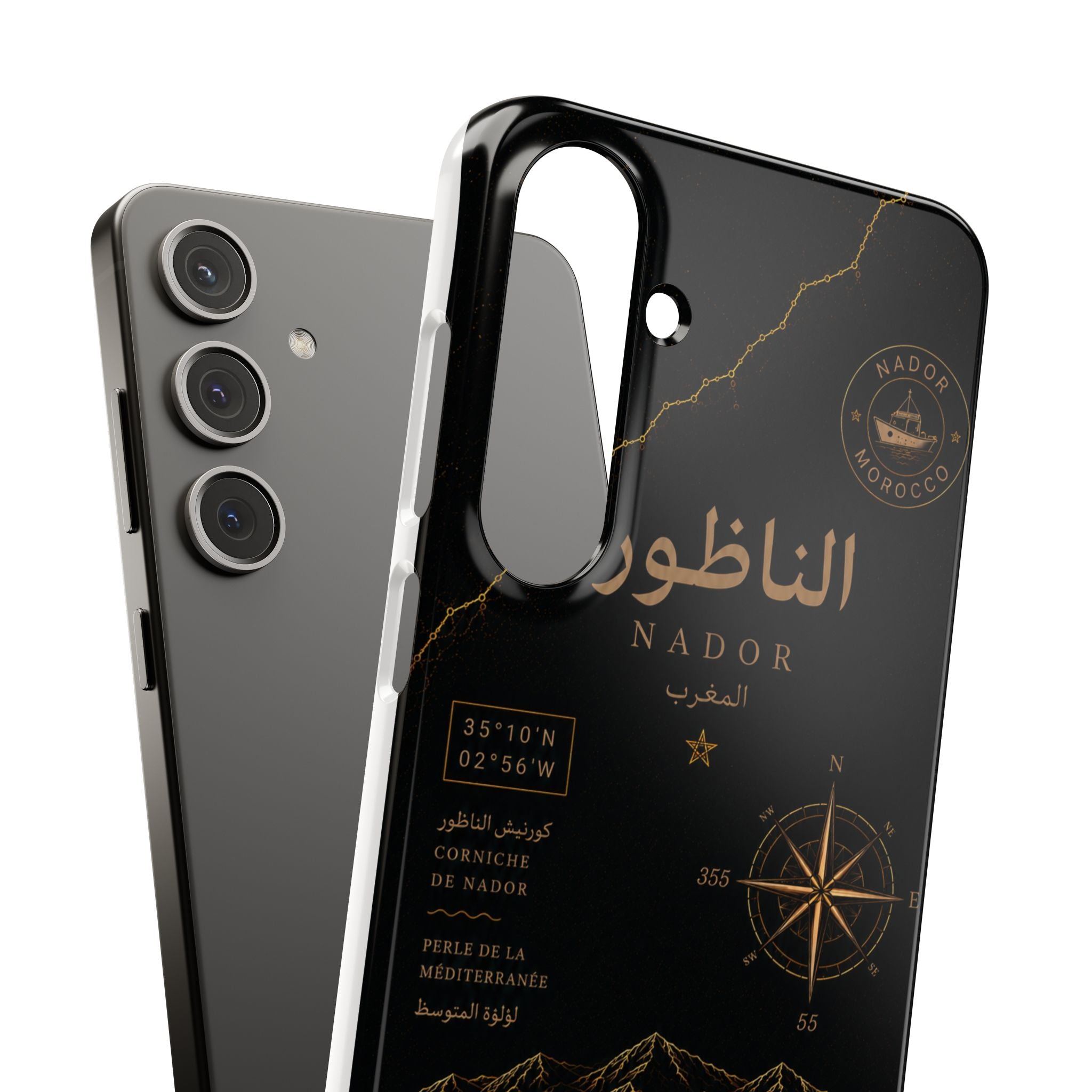 Coque Nador — Marbre Noir & Or | ATLAS