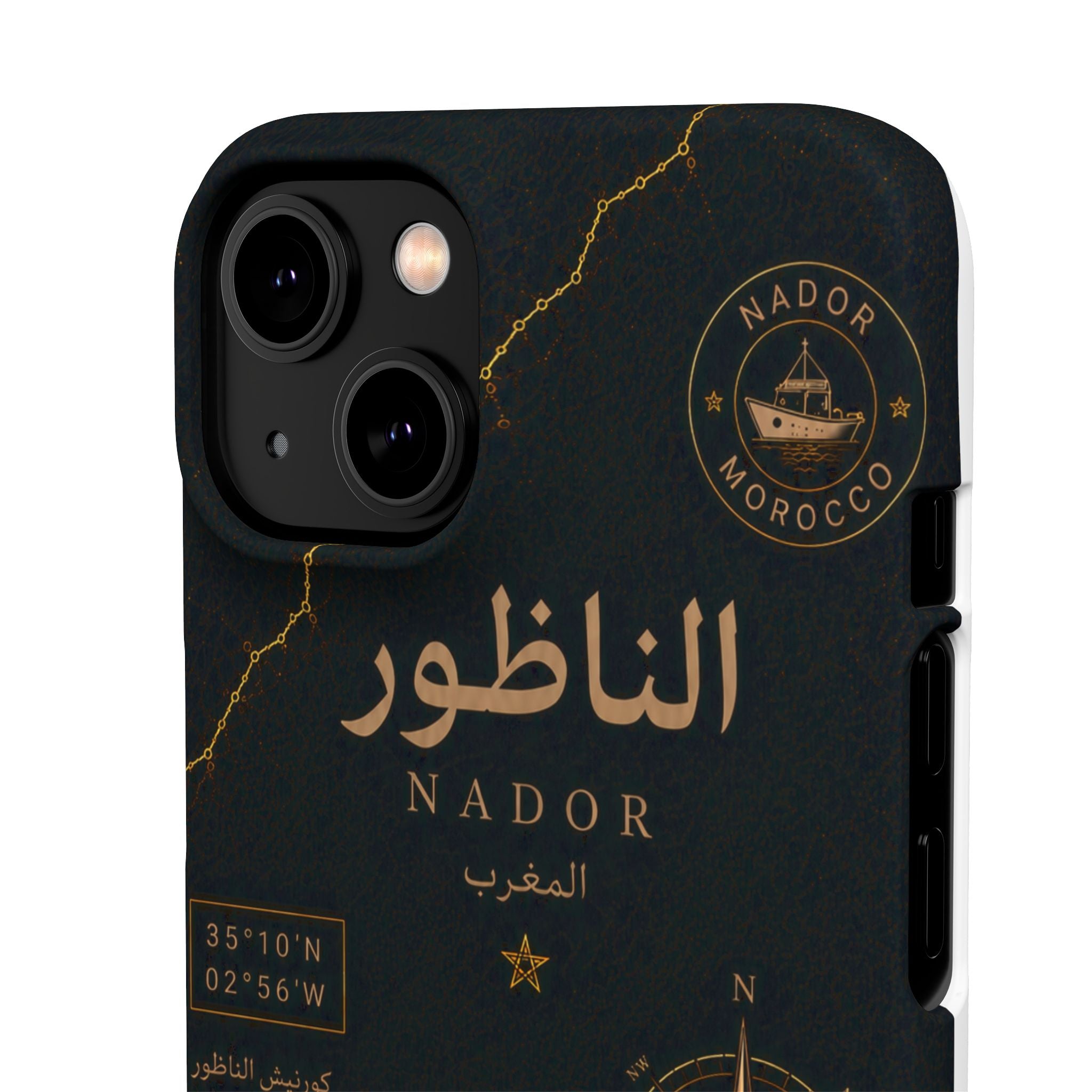 Coque Nador — Marbre Noir & Or | ATLAS