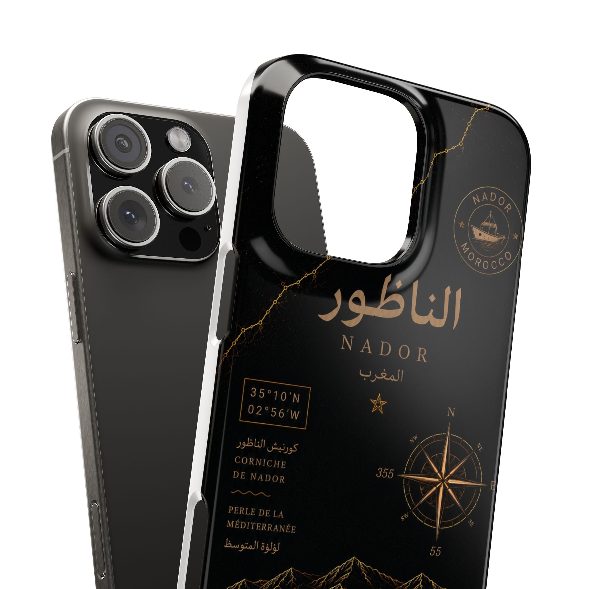 Coque Nador — Marbre Noir & Or | ATLAS