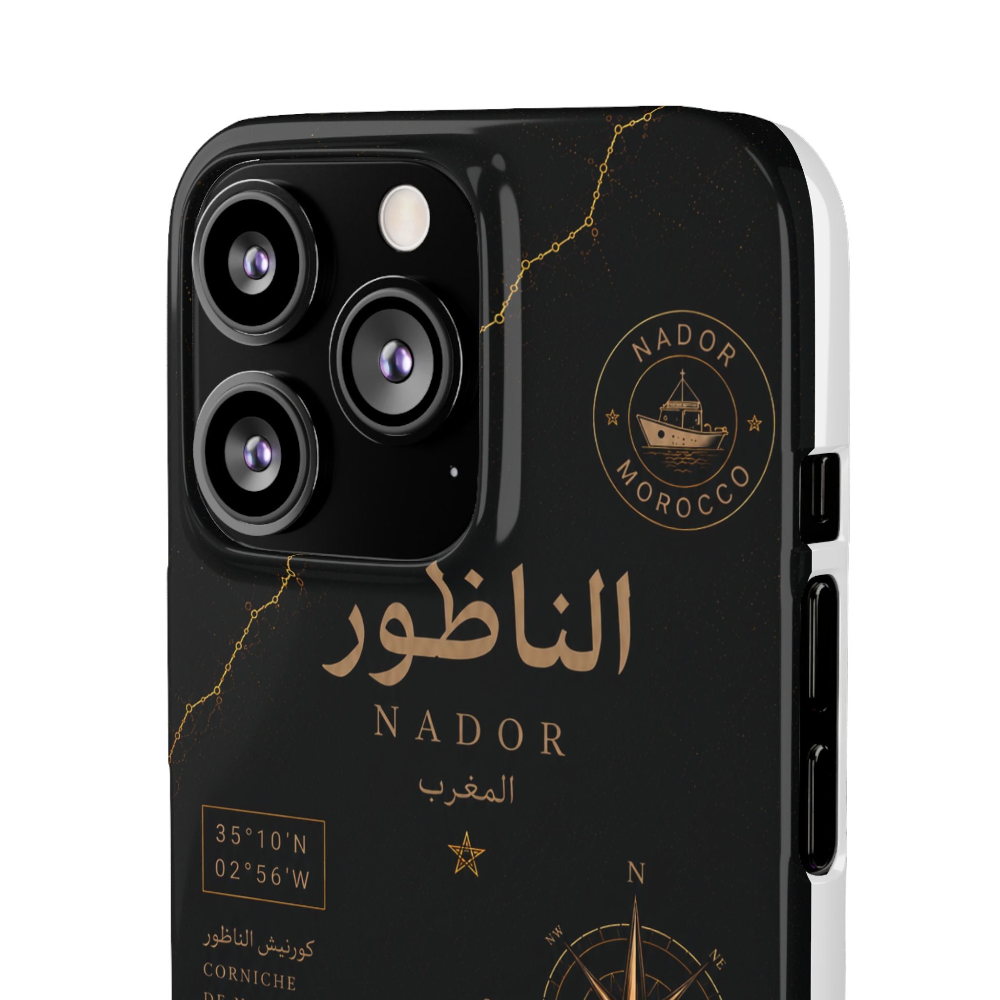 Coque Nador — Marbre Noir & Or | ATLAS