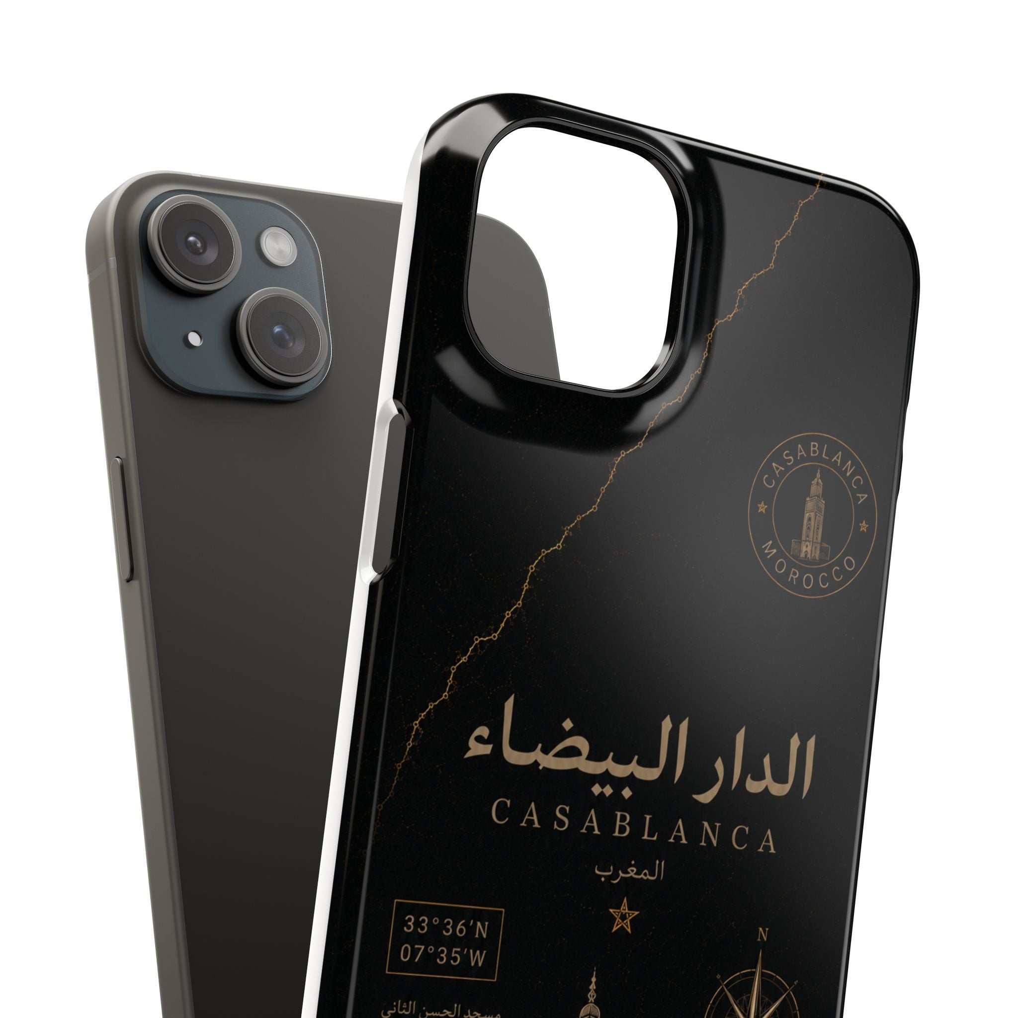 Coque Casablanca — Marbre Noir & Or | ATLAS