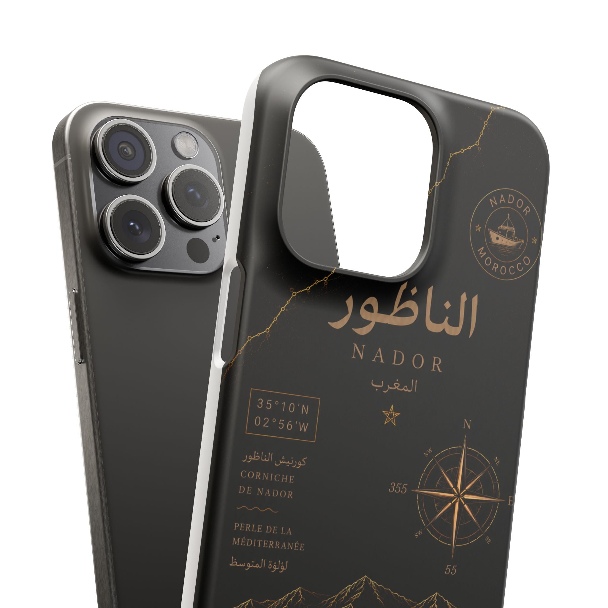 Coque Nador — Marbre Noir & Or | ATLAS