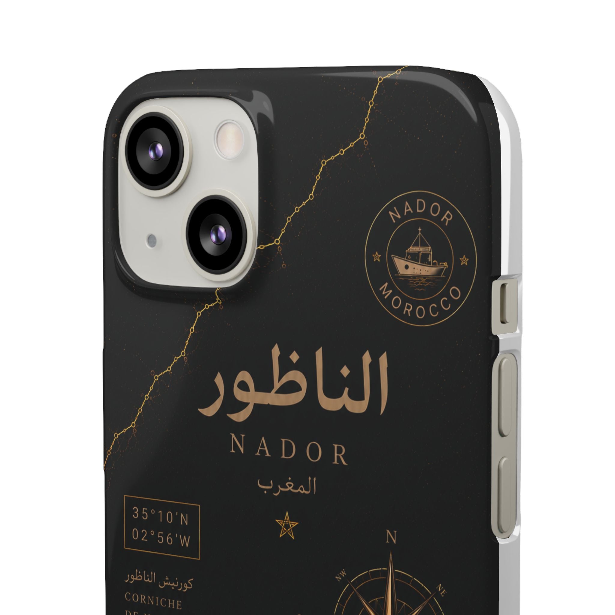 Coque Nador — Marbre Noir & Or | ATLAS
