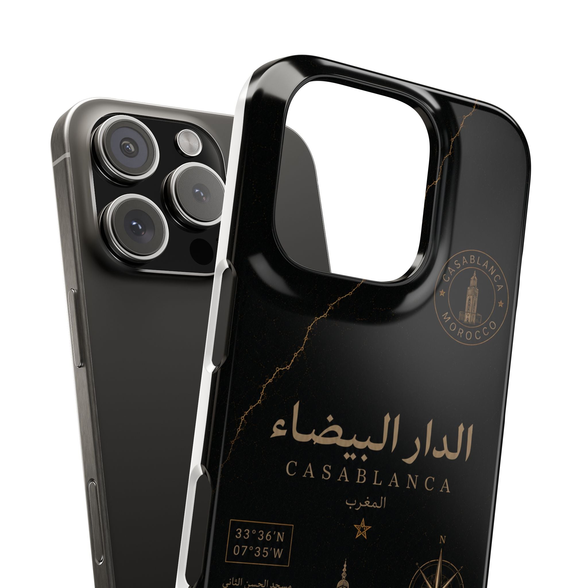 Coque Casablanca — Marbre Noir & Or | ATLAS