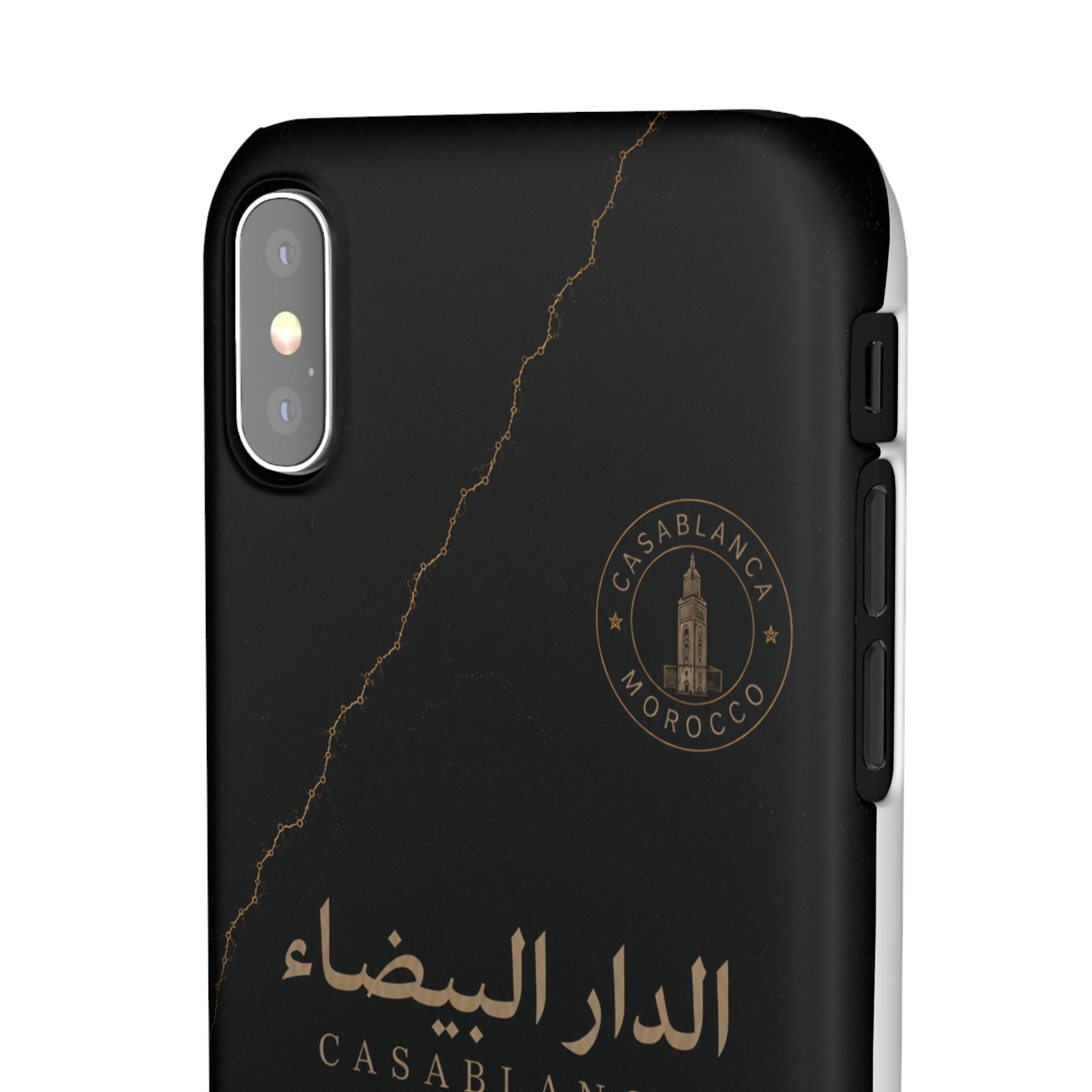 Coque Casablanca — Marbre Noir & Or | ATLAS