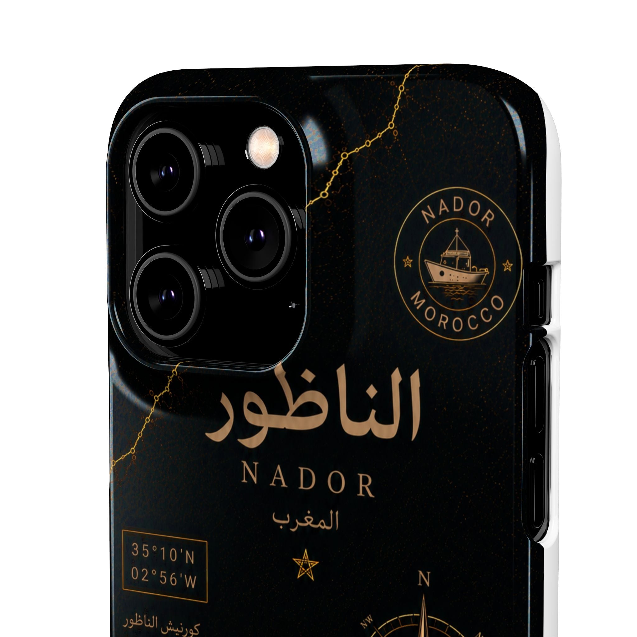 Coque Nador — Marbre Noir & Or | ATLAS