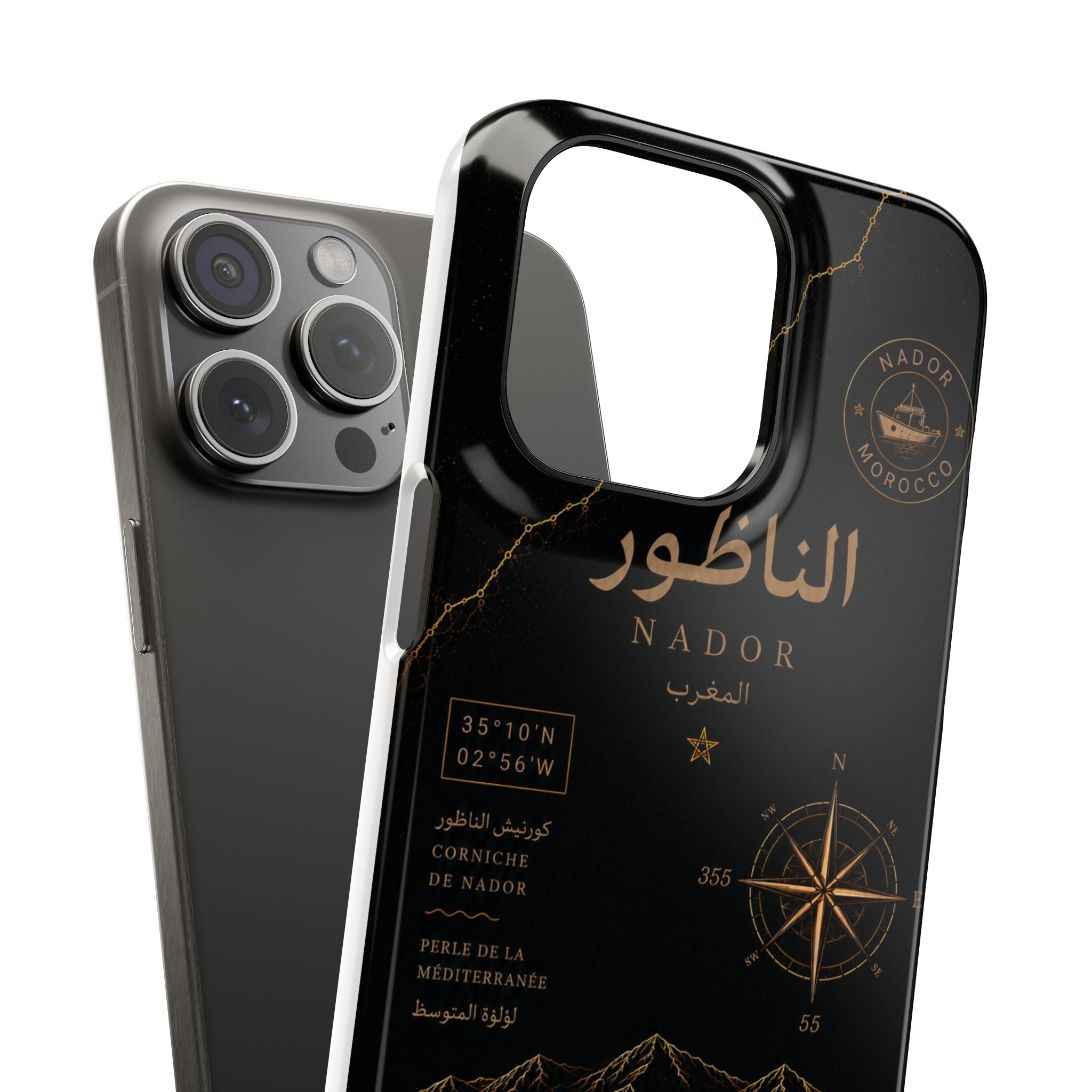 Coque Nador — Marbre Noir & Or | ATLAS