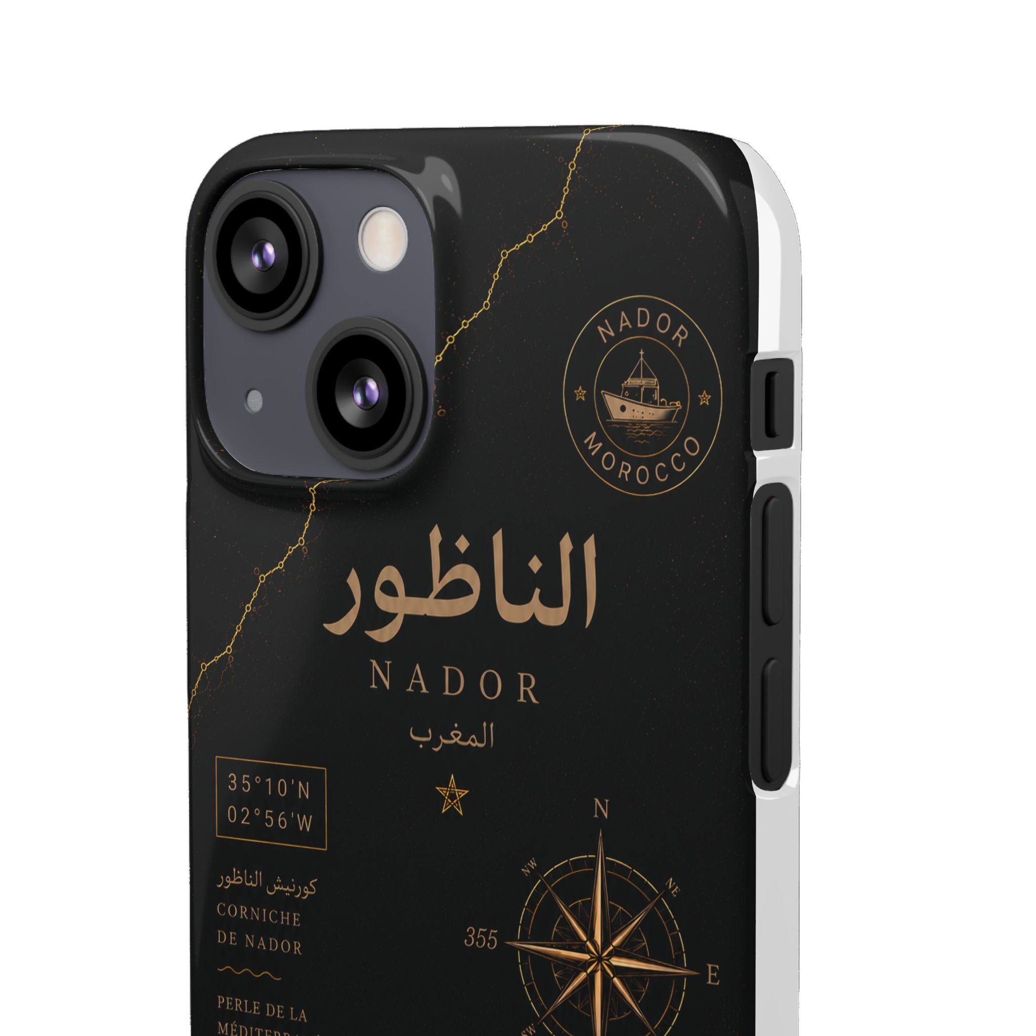 Coque Nador — Marbre Noir & Or | ATLAS