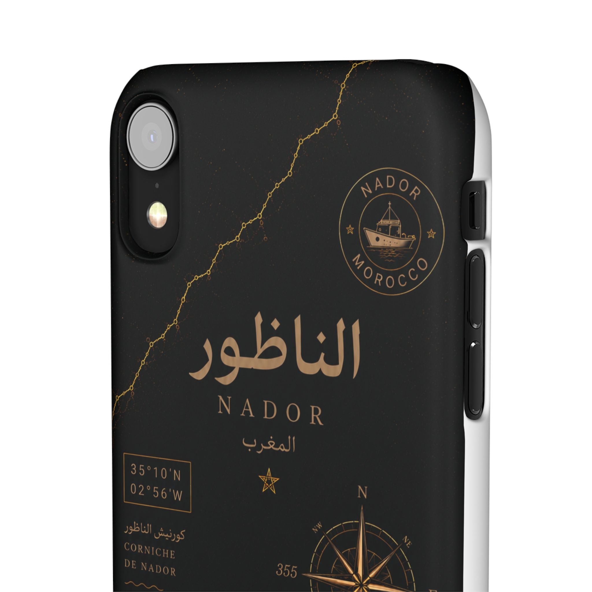 Coque Nador — Marbre Noir & Or | ATLAS
