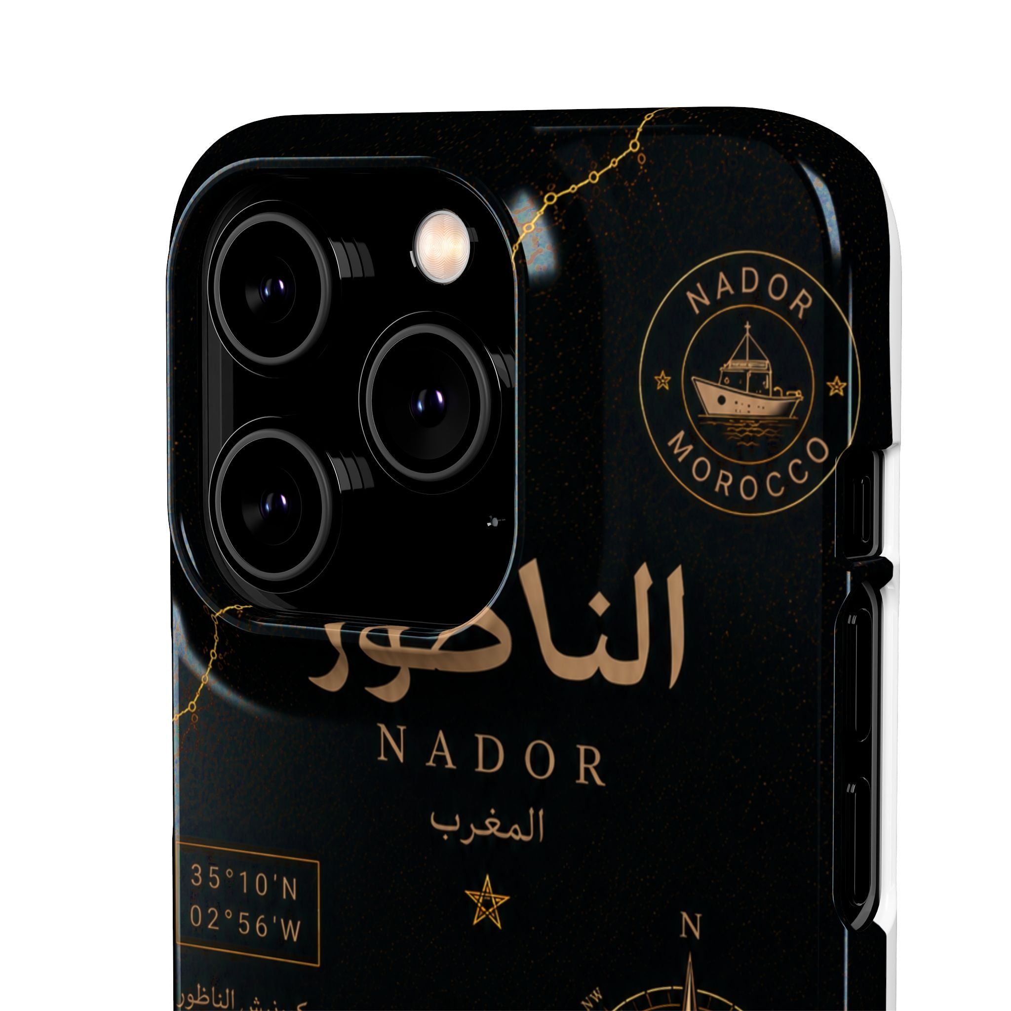 Coque Nador — Marbre Noir & Or | ATLAS
