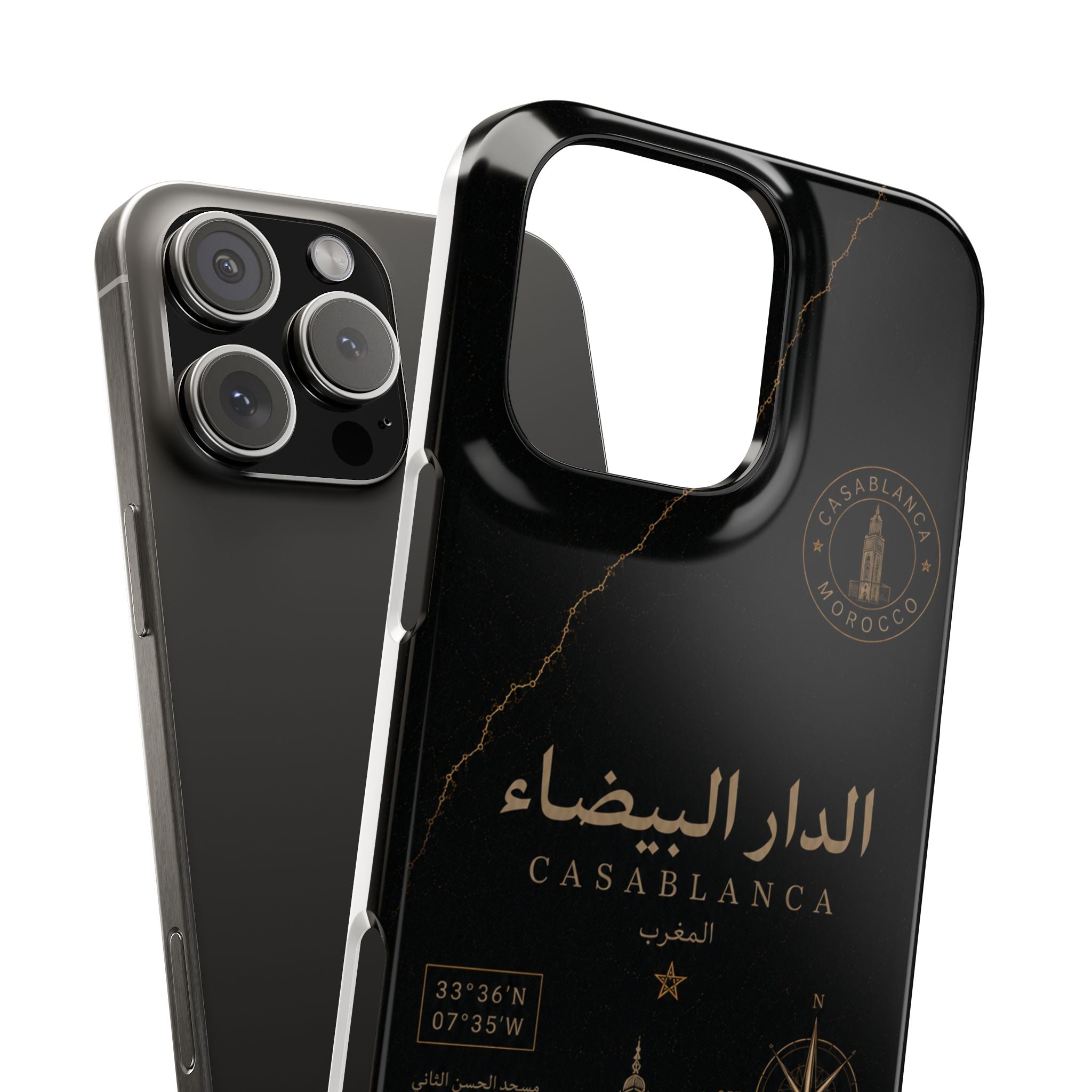 Coque Casablanca — Marbre Noir & Or | ATLAS
