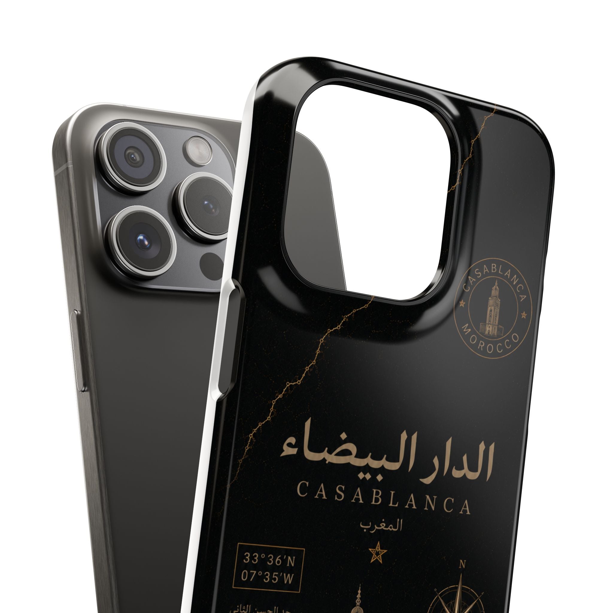 Coque Casablanca — Marbre Noir & Or | ATLAS
