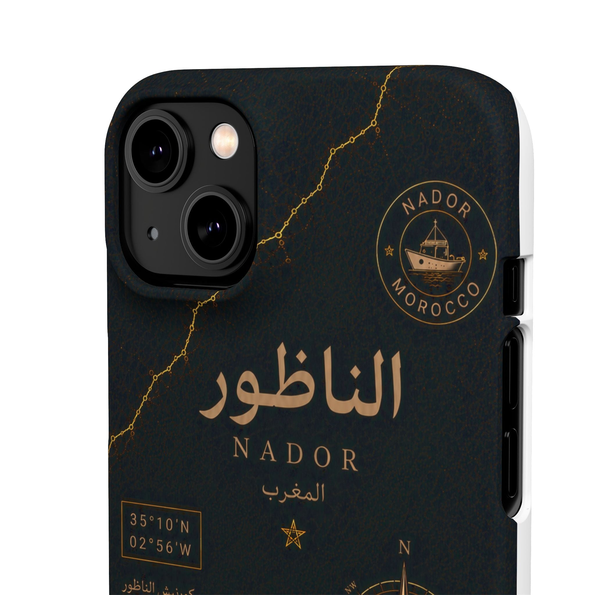 Coque Nador — Marbre Noir & Or | ATLAS