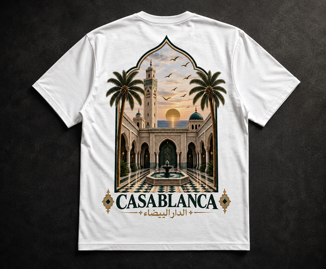 T-shir blanc – Casablanca Sunset